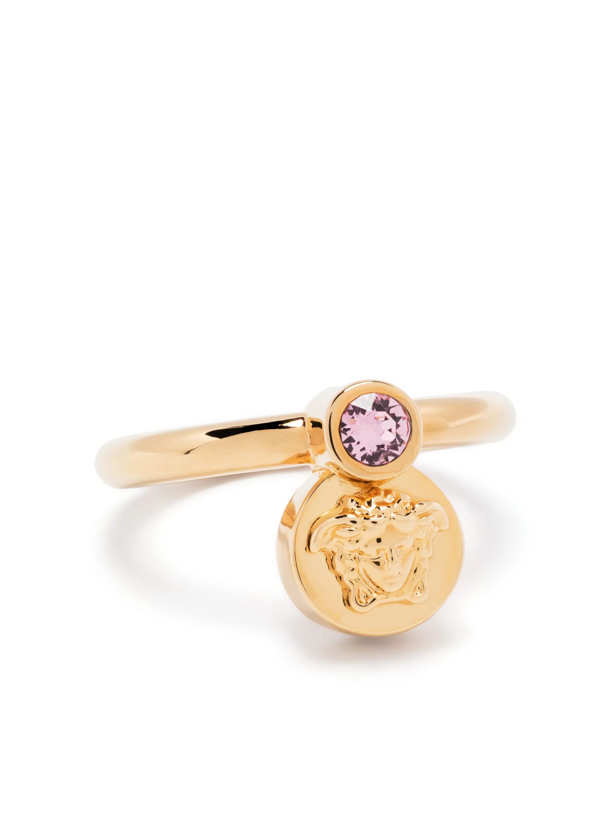 Medusa rhinestone-embellished ring