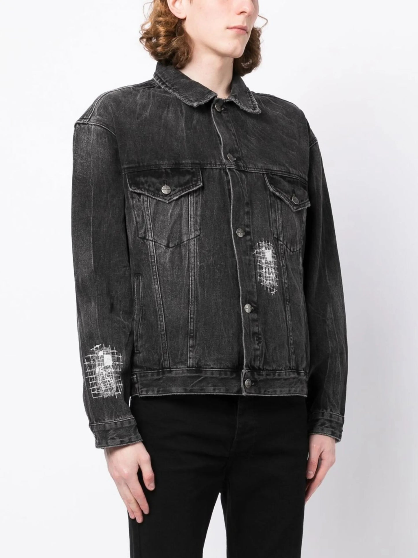 cotton distressed denim jacket