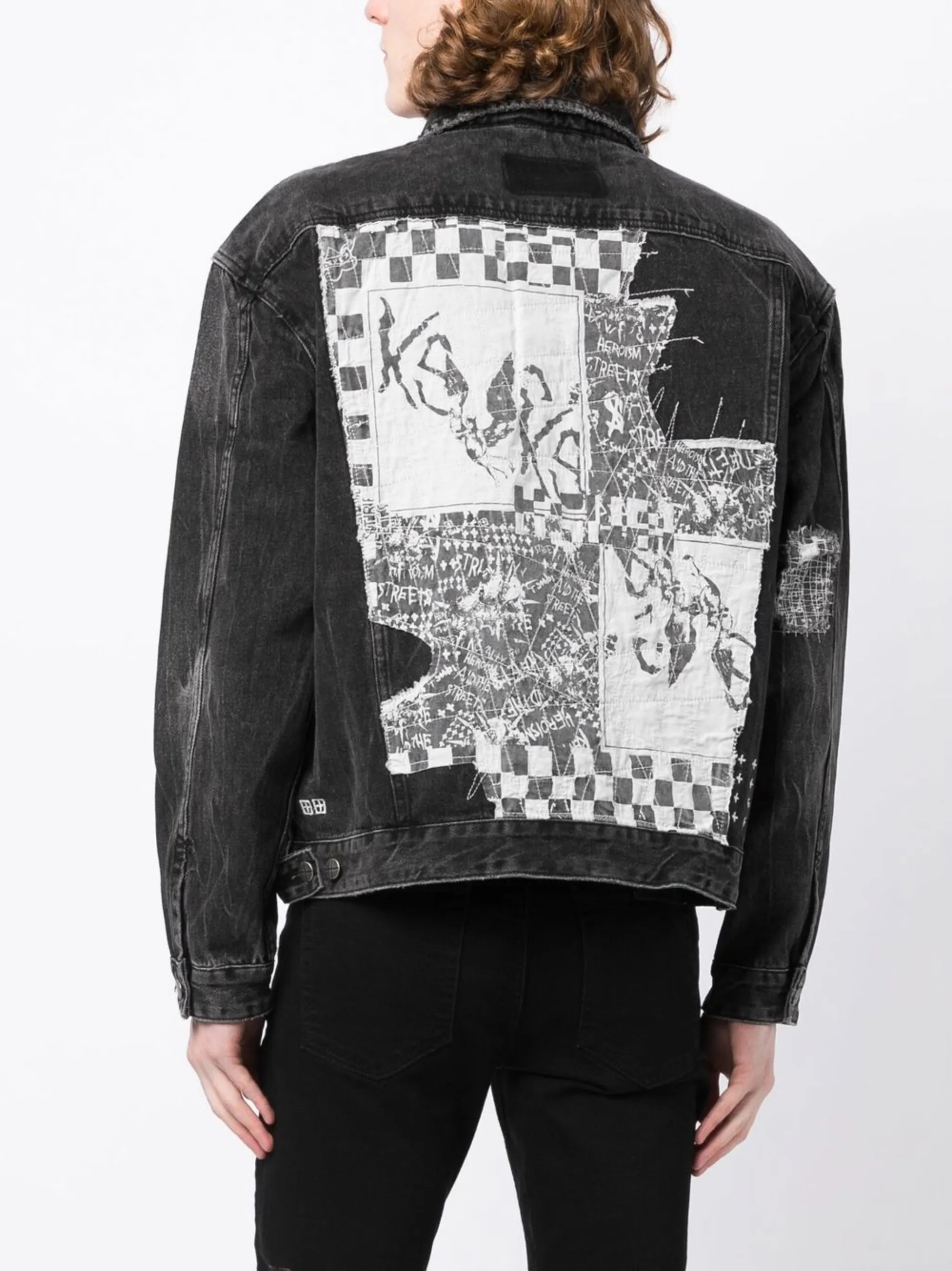 cotton distressed denim jacket