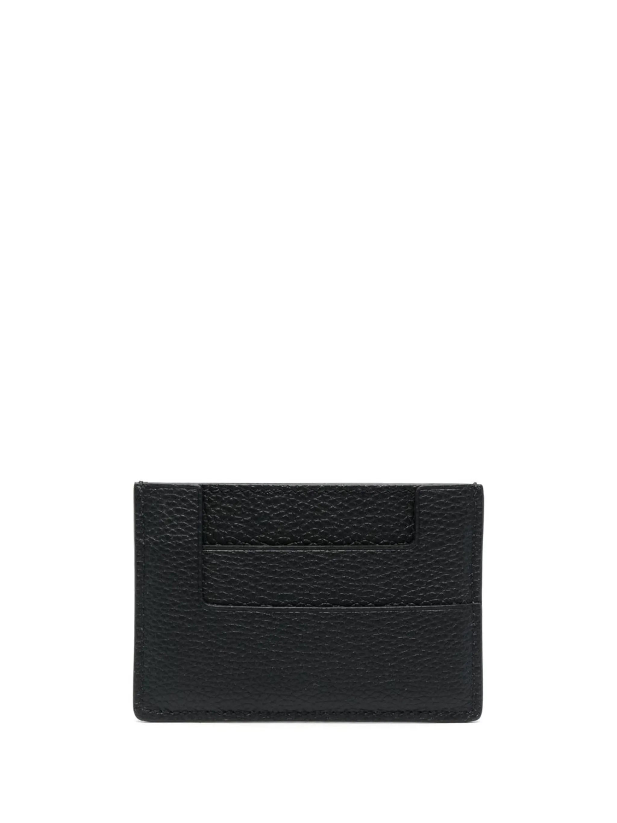 TF-plaque leather cardholder
