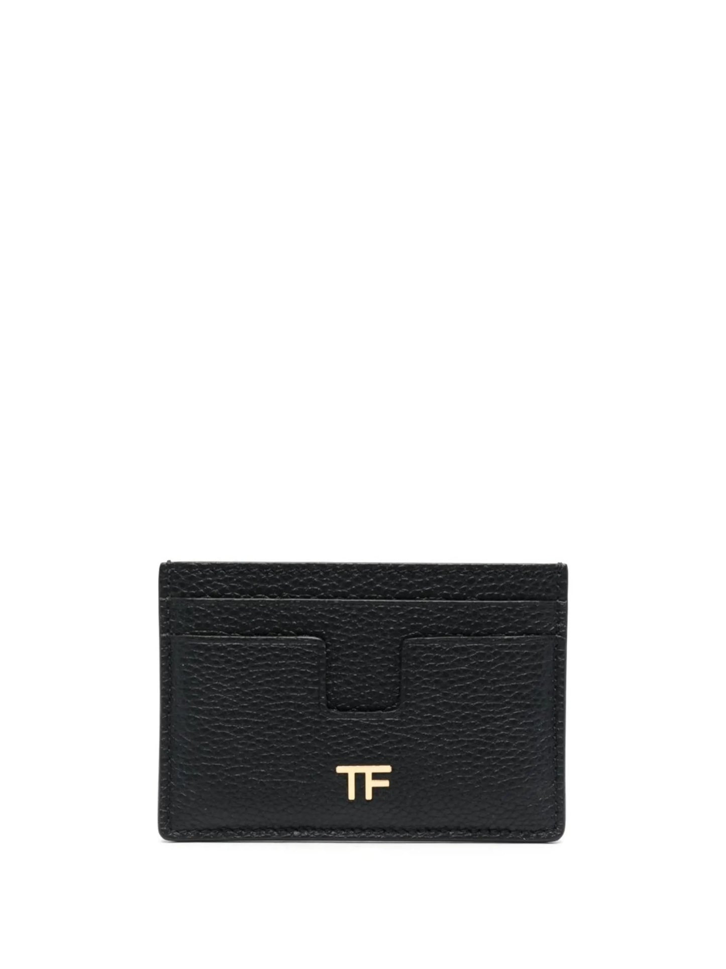 TF-plaque leather cardholder