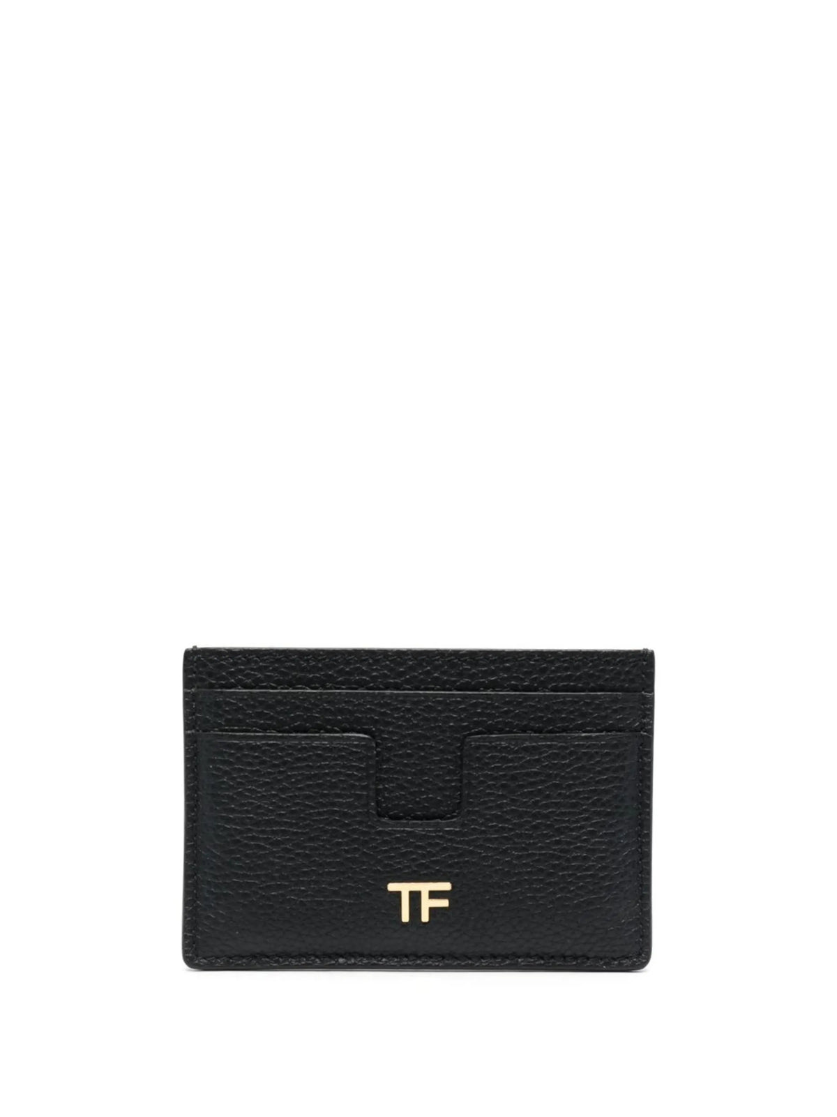 TF-plaque leather cardholder