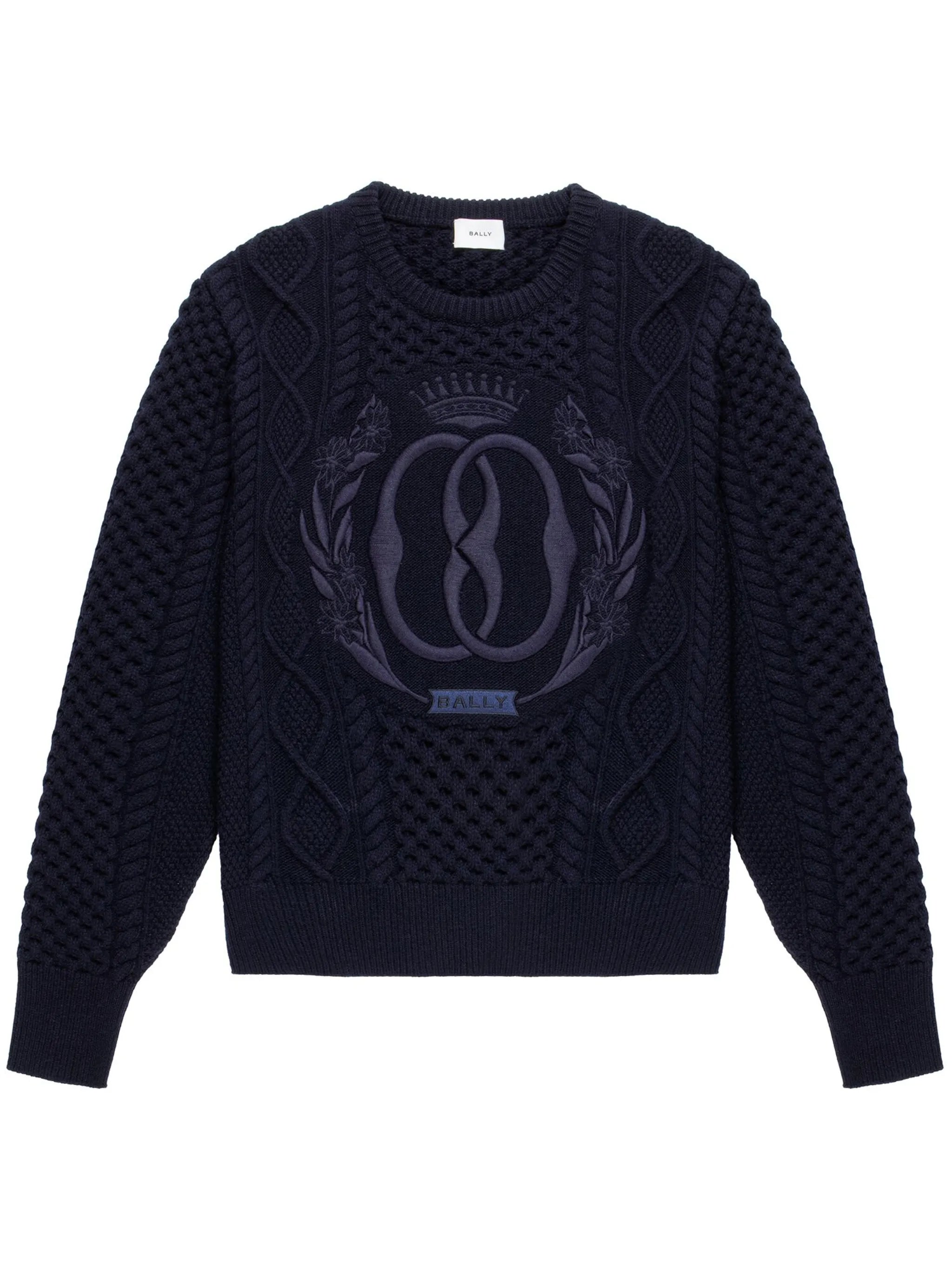 logo-embroidered crew-neck jumper