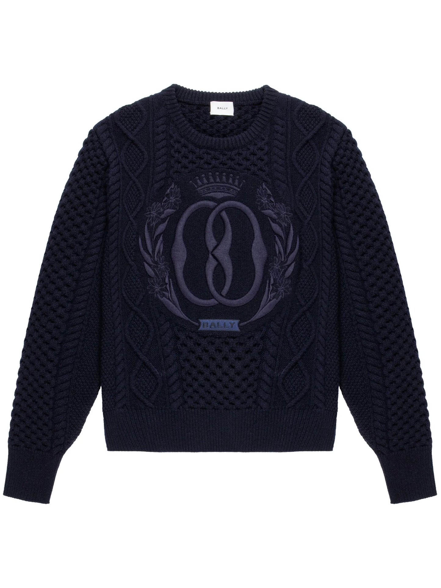 logo-embroidered crew-neck jumper
