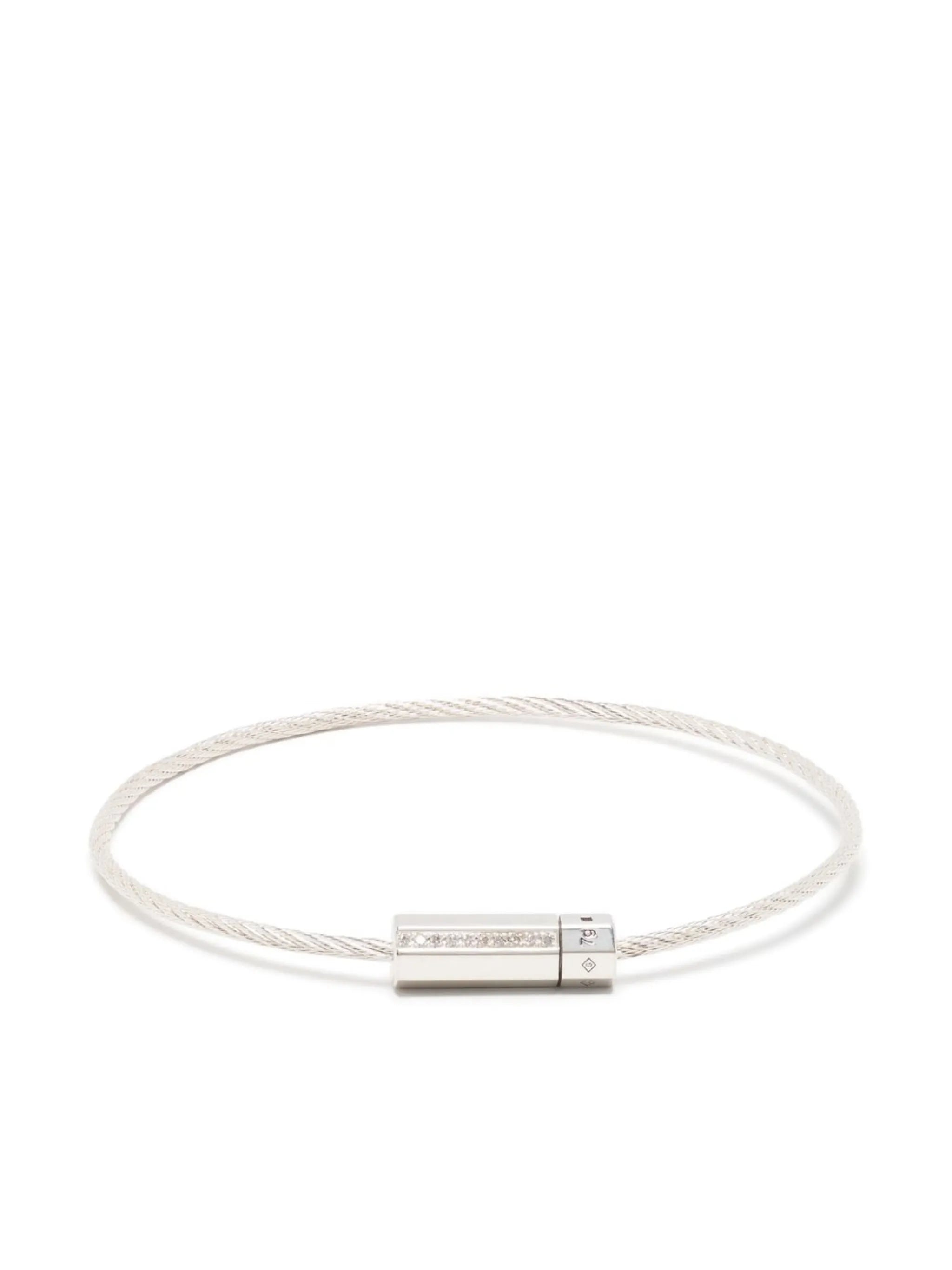 Cable Octogone diamond bracelet
