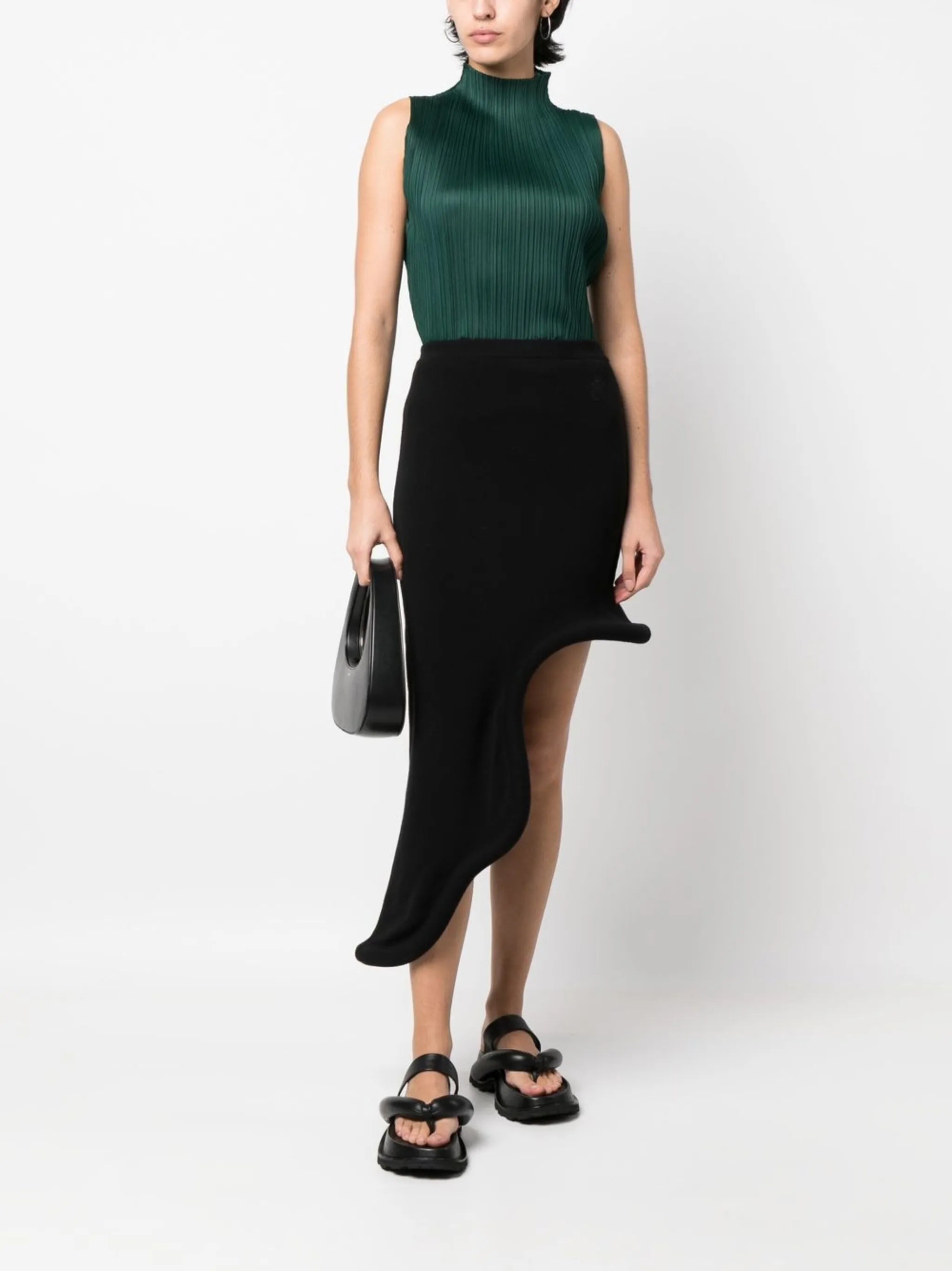 micro-pleat blouse