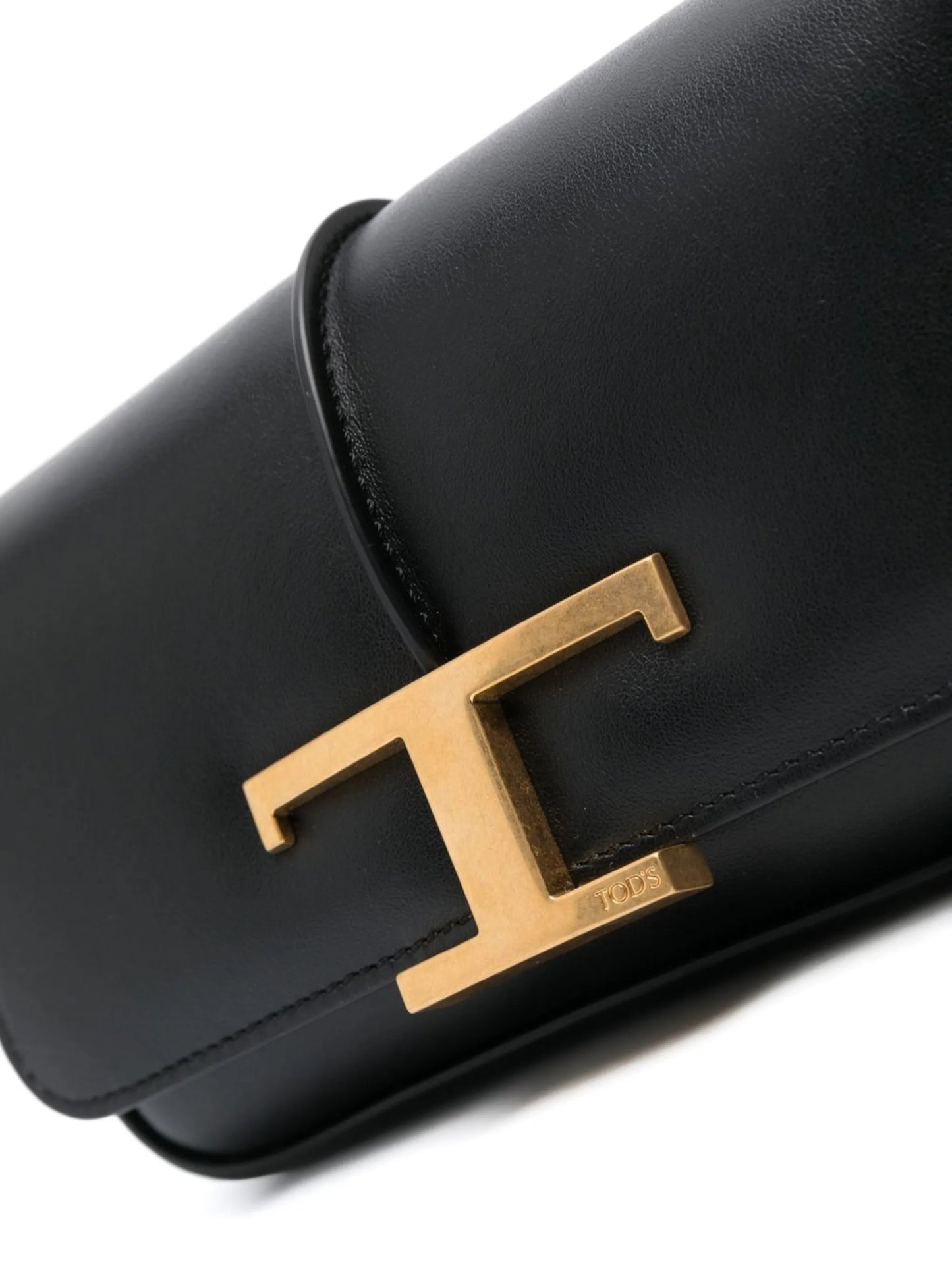 logo-plaque leather crossbody bag
