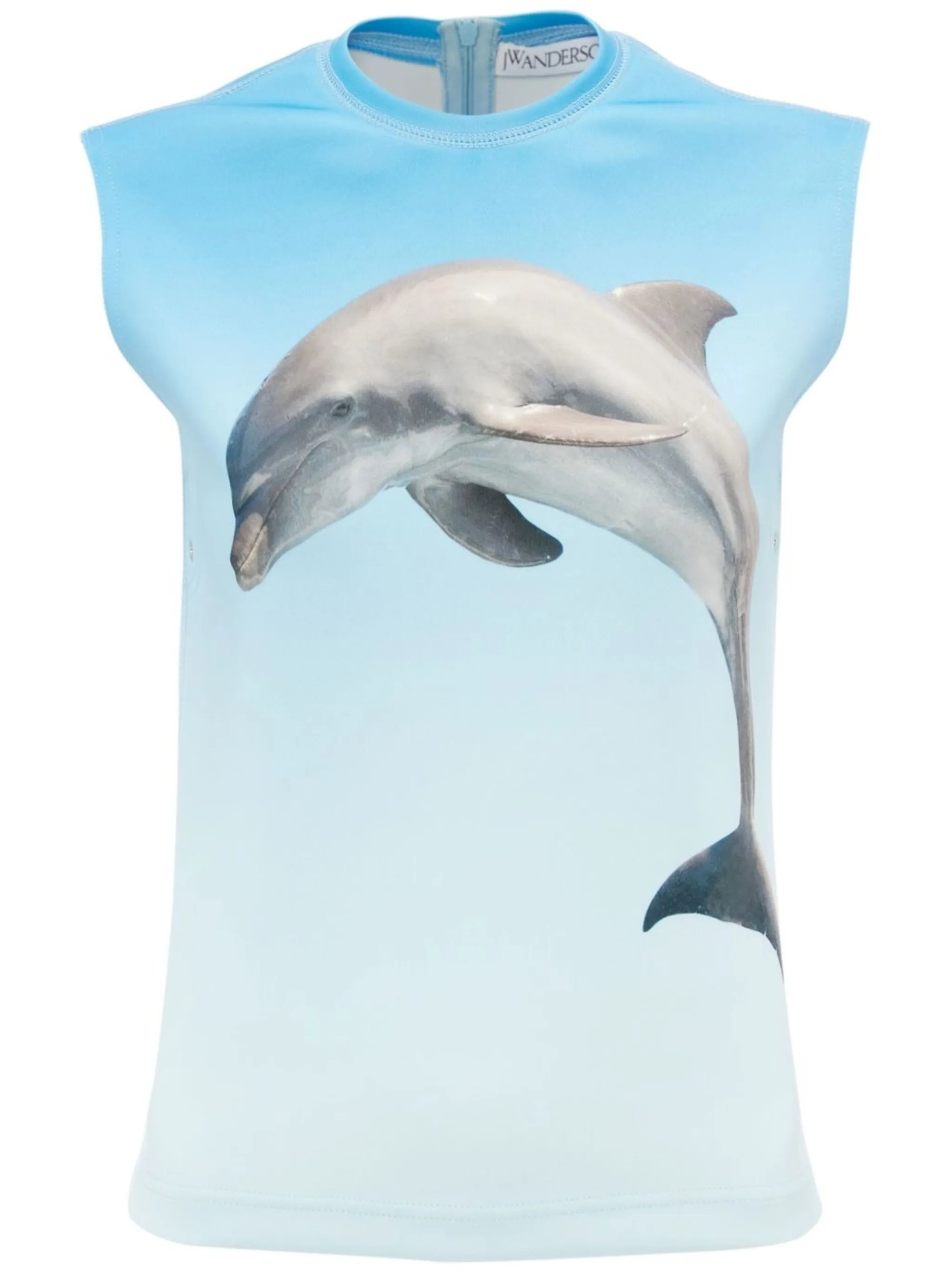 graphic-print sleeveless top