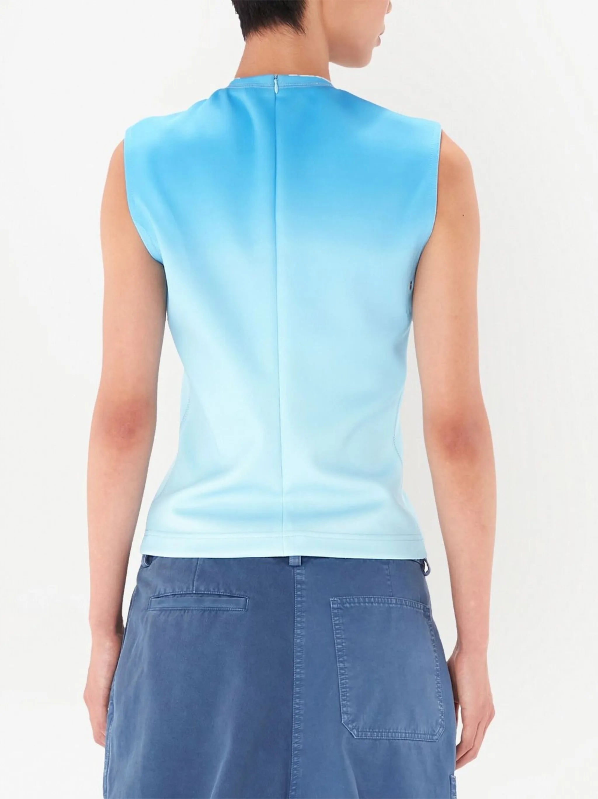 graphic-print sleeveless top