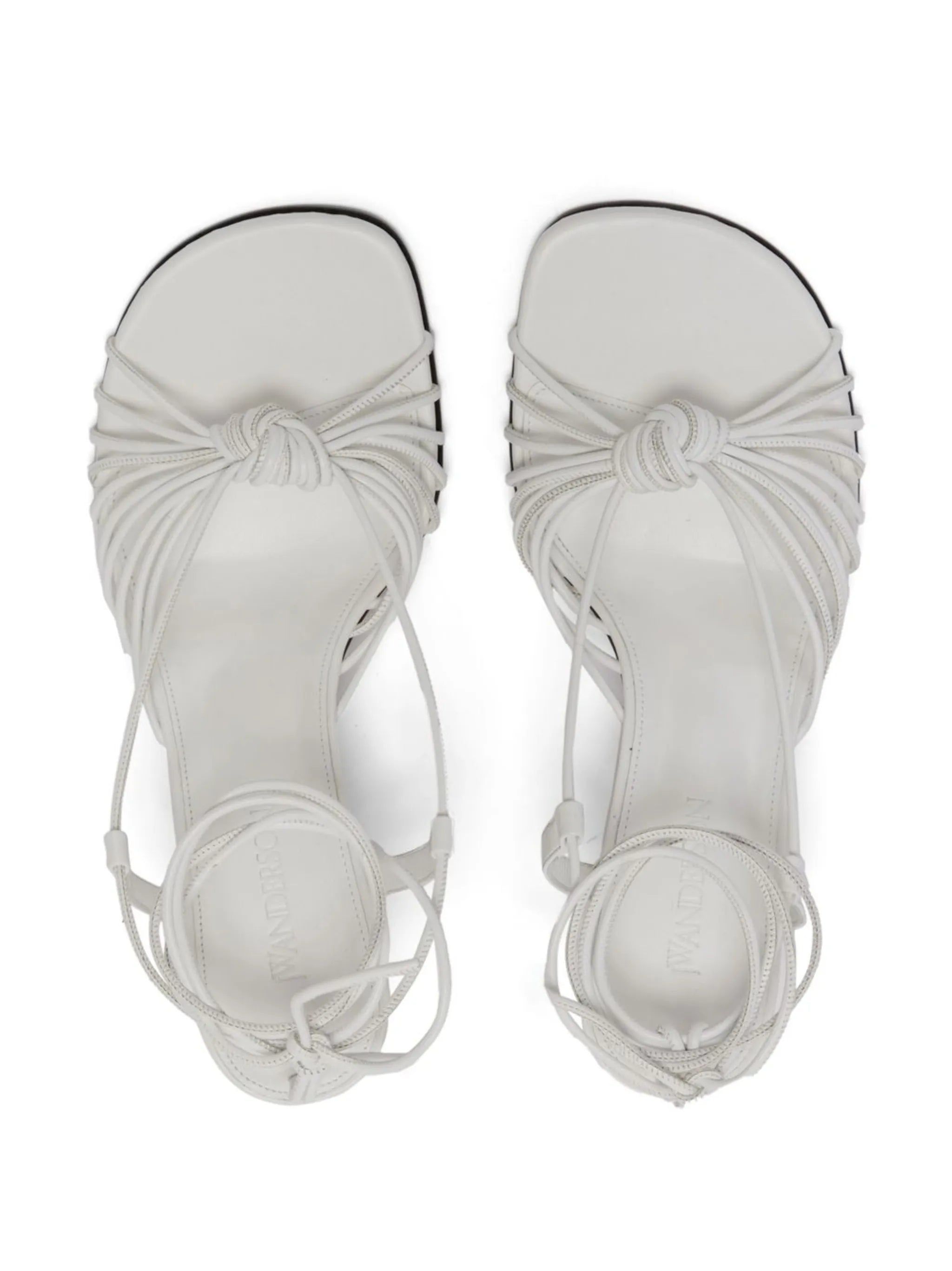 chain-heel leather sandals