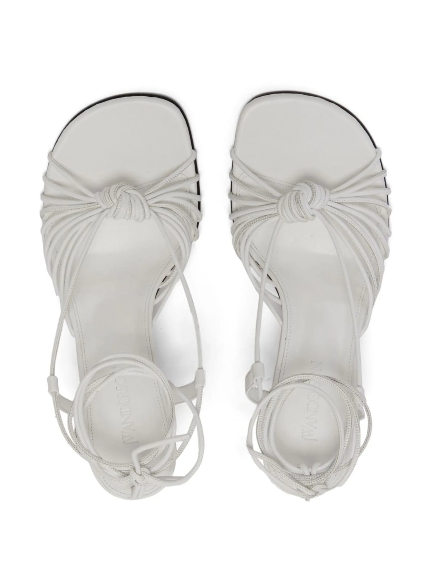 chain-heel leather sandals