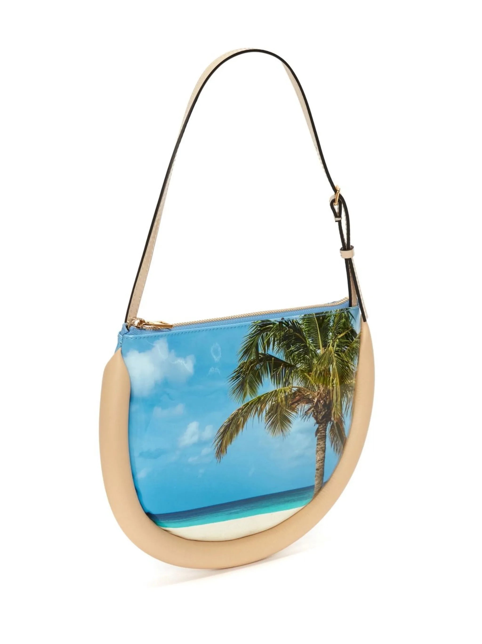 Bumper-Moon leather shoulder bag