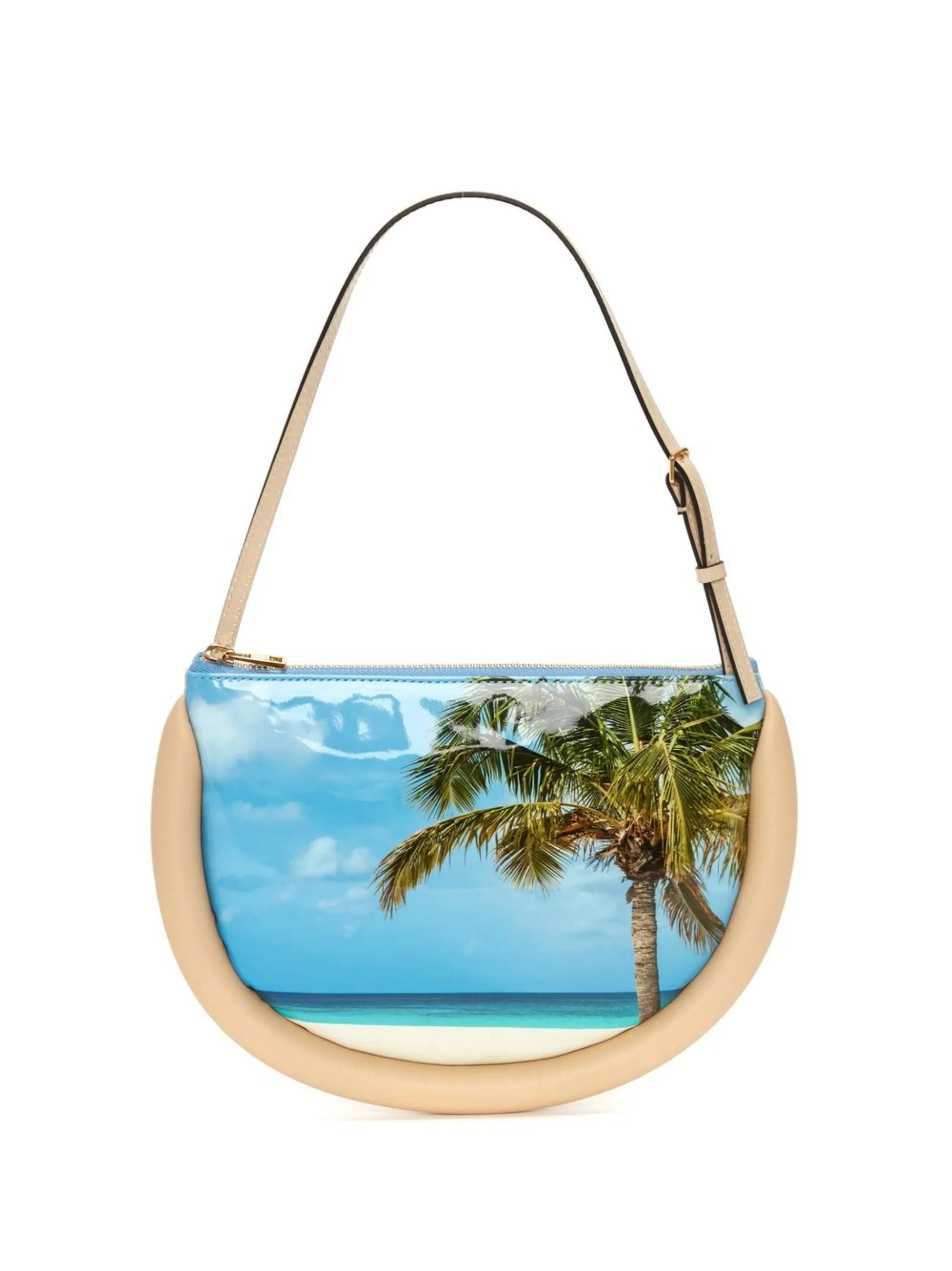 Bumper-Moon leather shoulder bag