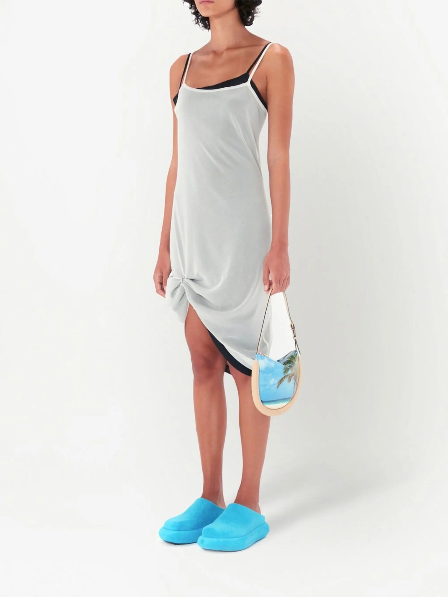 Bumper-Moon leather shoulder bag