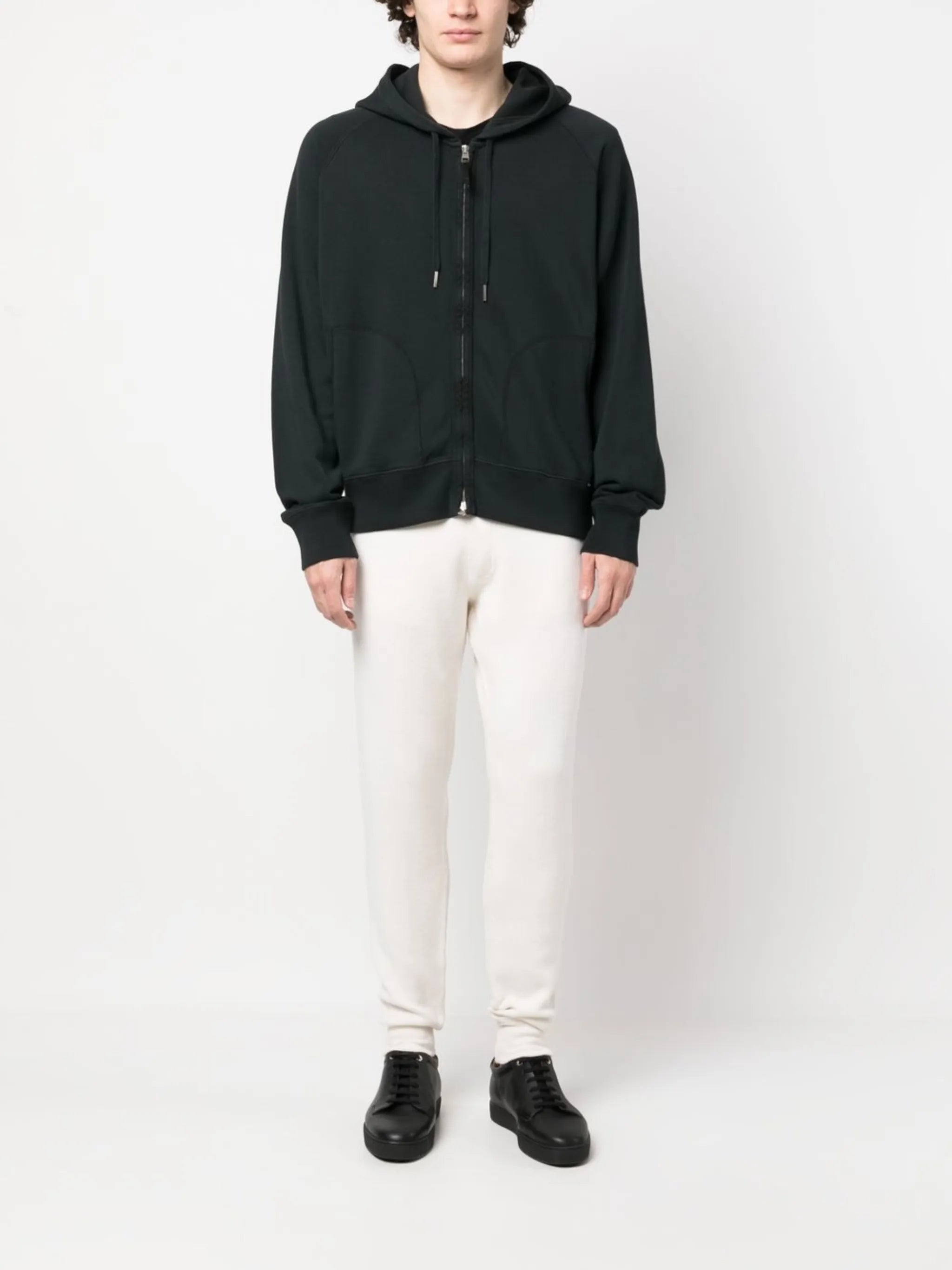 pouch-pocket zip hoodie