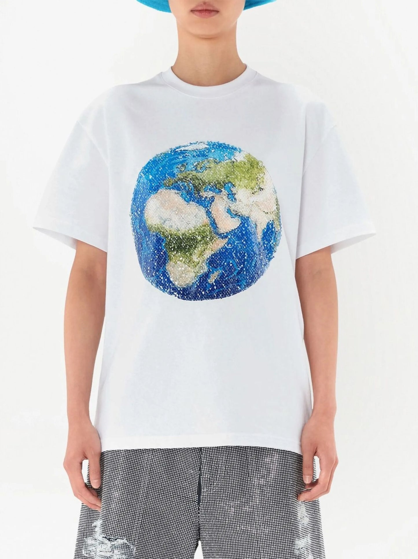 sequin-globe T-shirt