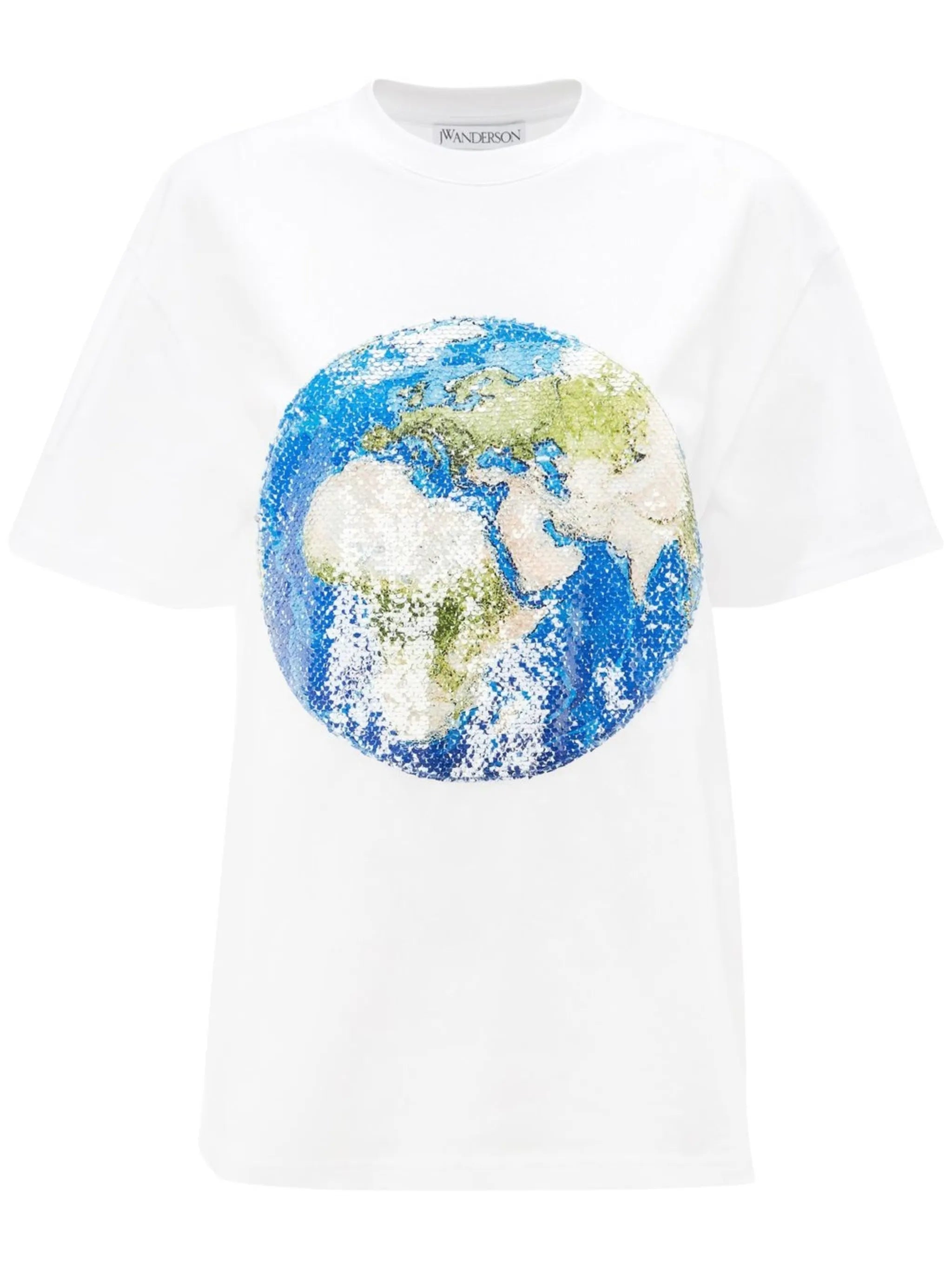 sequin-globe T-shirt