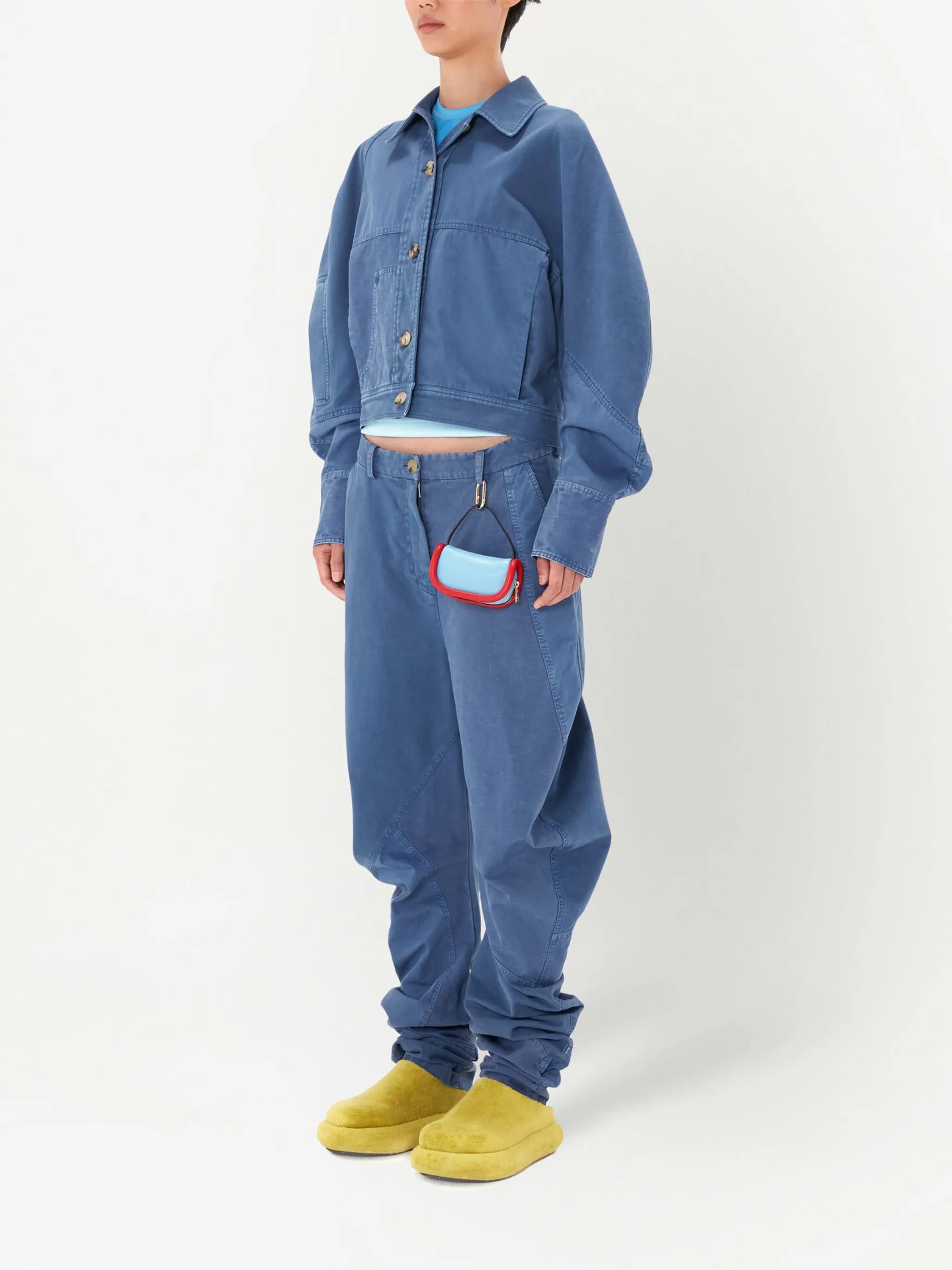Twisted tapered trousers