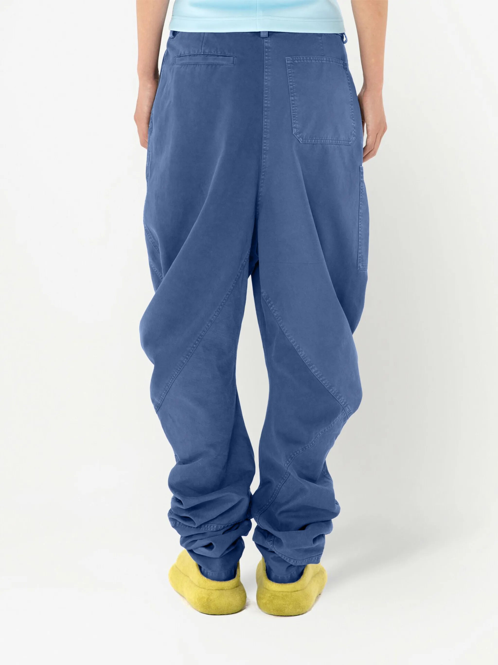 Twisted tapered trousers