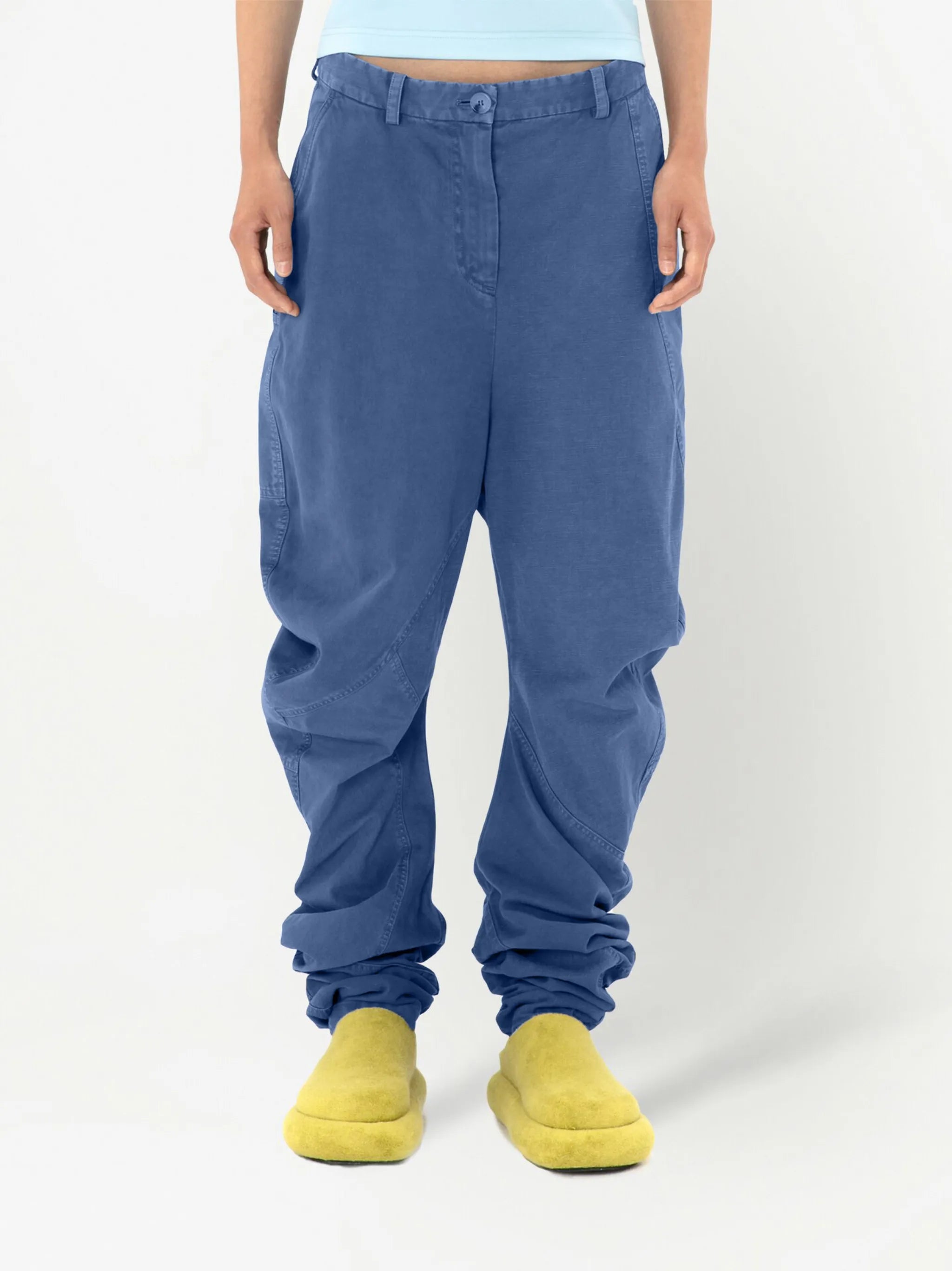 Twisted tapered trousers