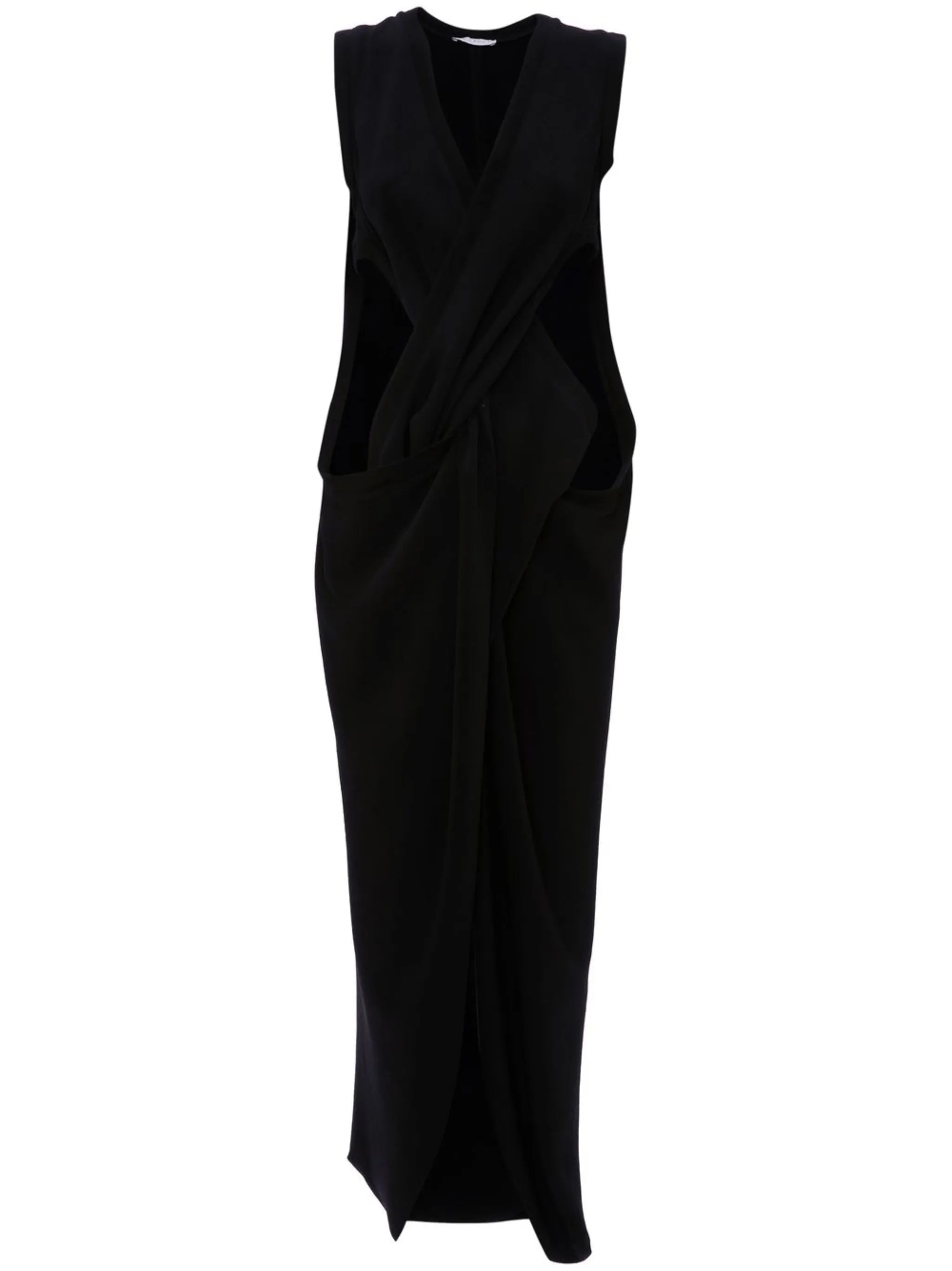 twist-front maxi dress
