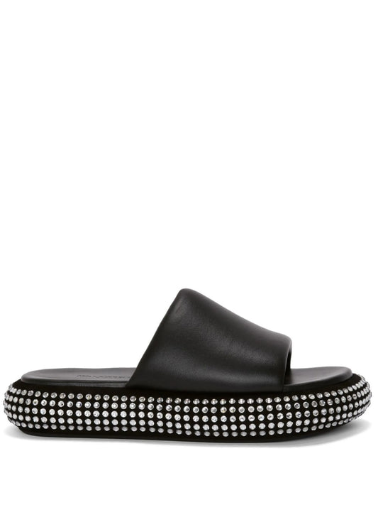 crystal bumper-tube platform sandals