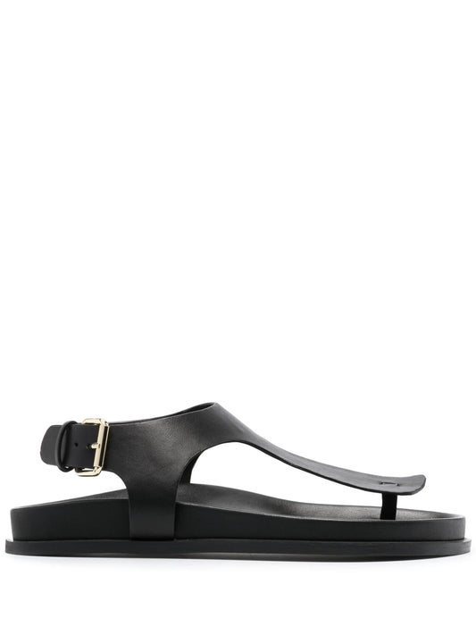 Reema leather flat sandals