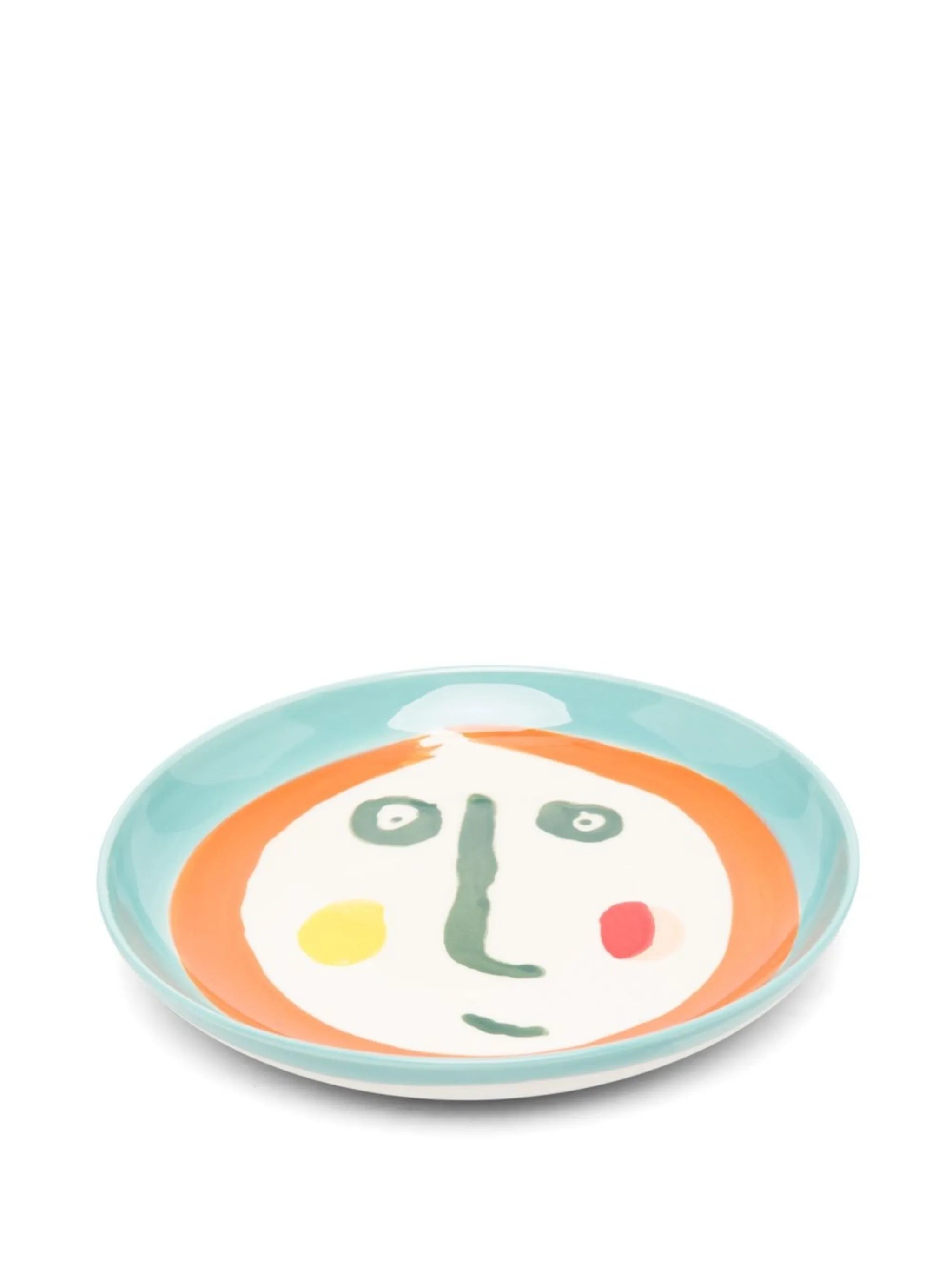 Feast Face 2 abstract-print plate (set of 4)