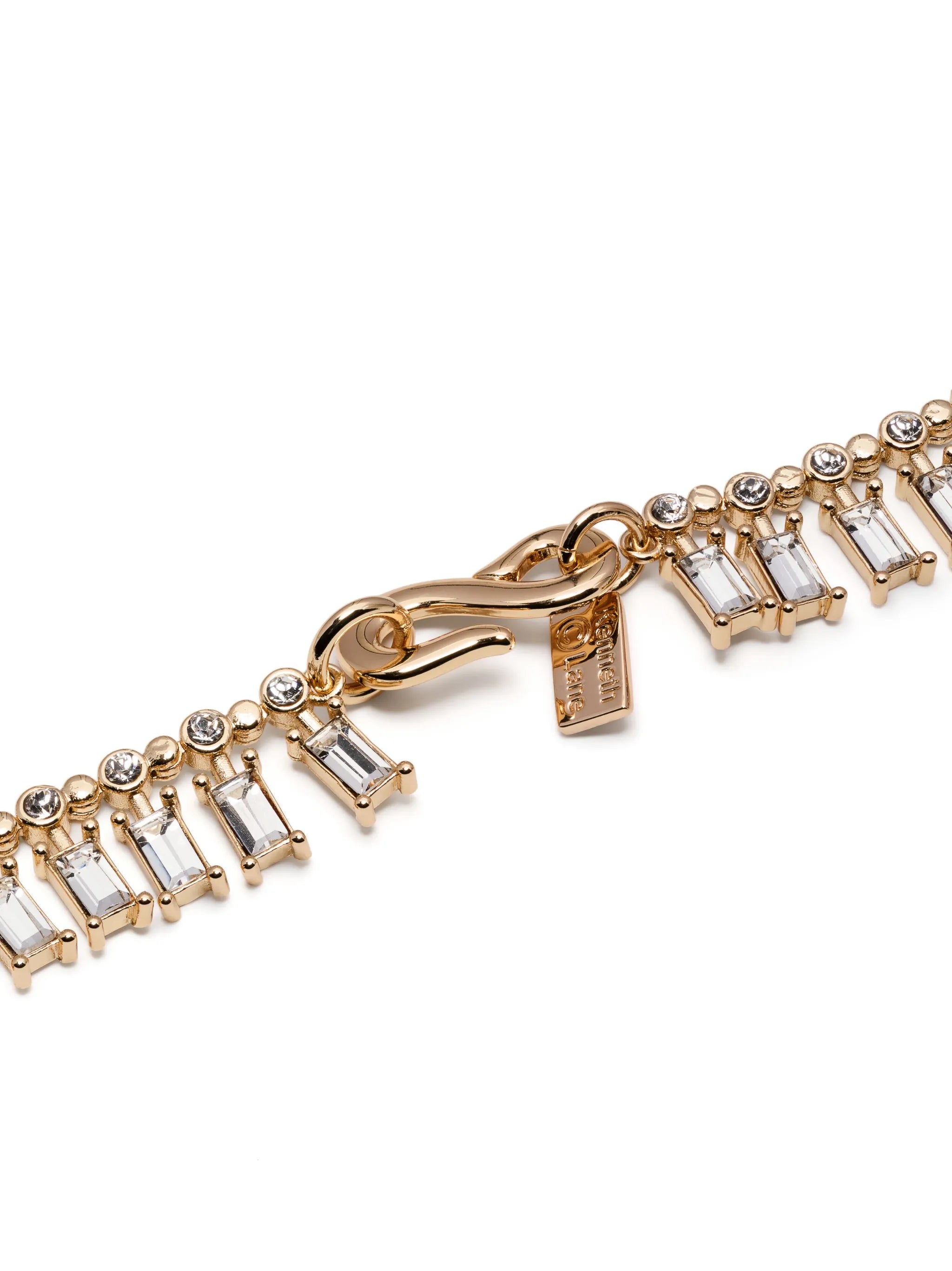 crystal-embellished gold-tone necklace