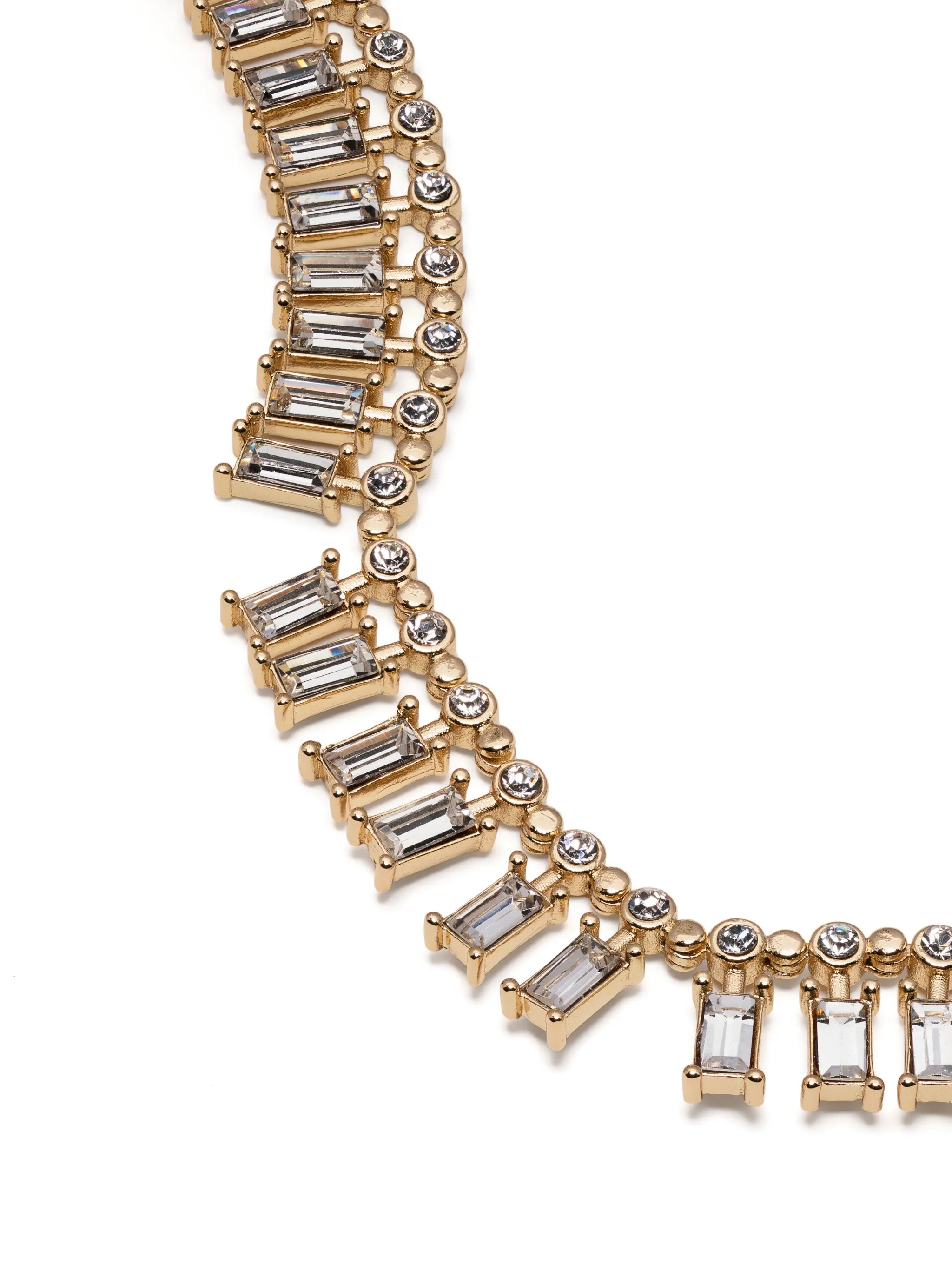 crystal-embellished gold-tone necklace