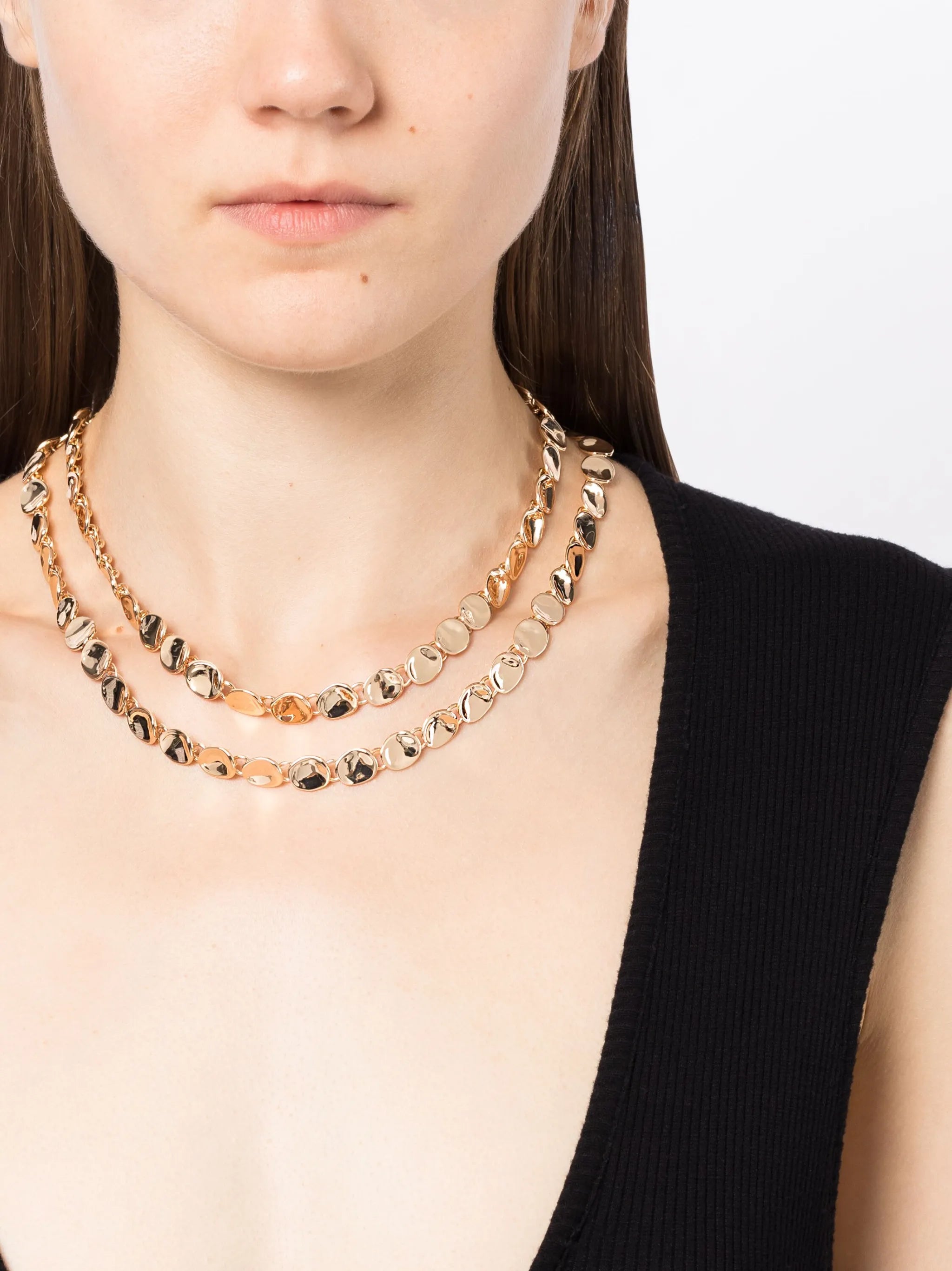 layered disc necklace