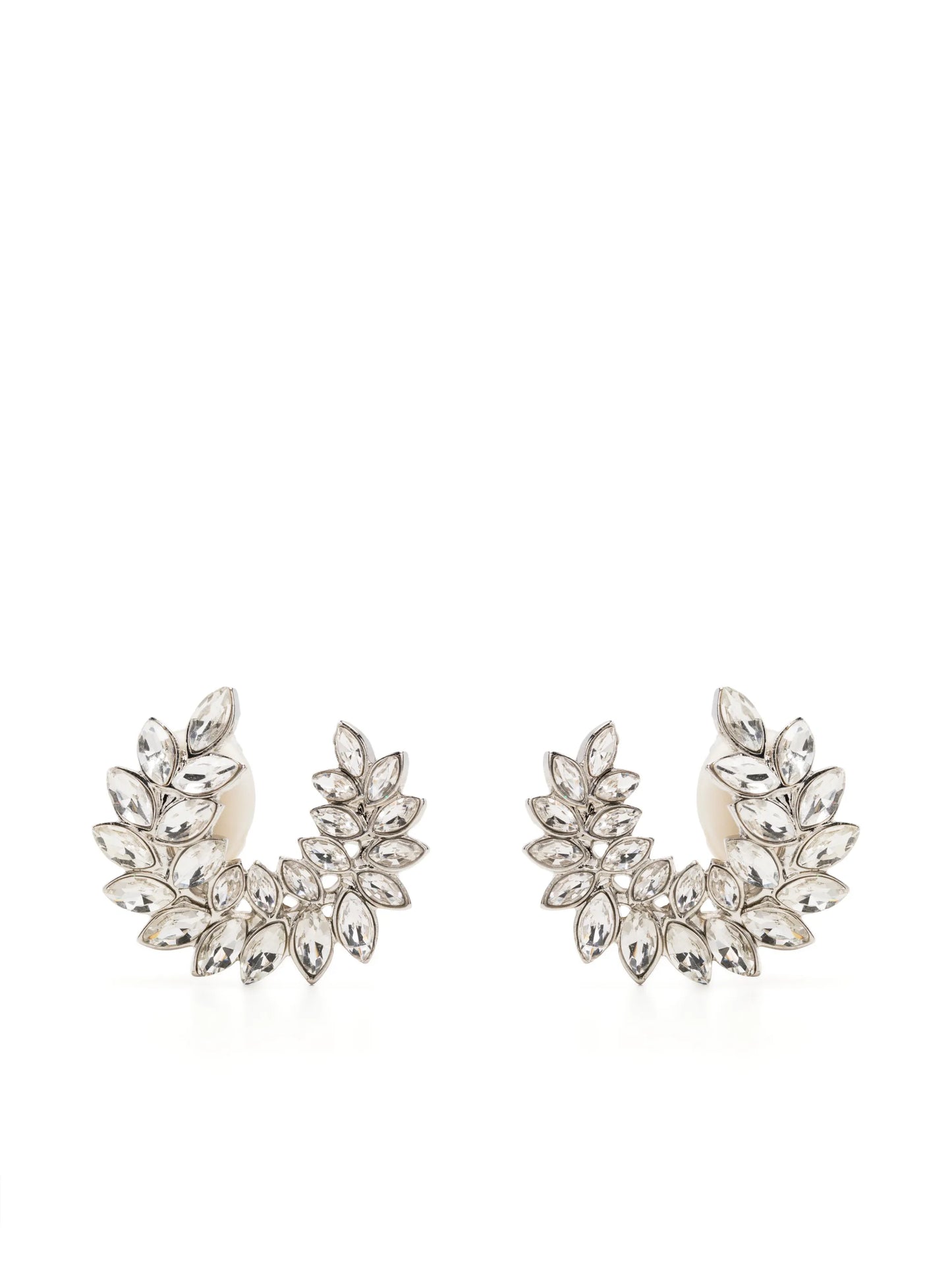 crystal-embellished clip-on earrings