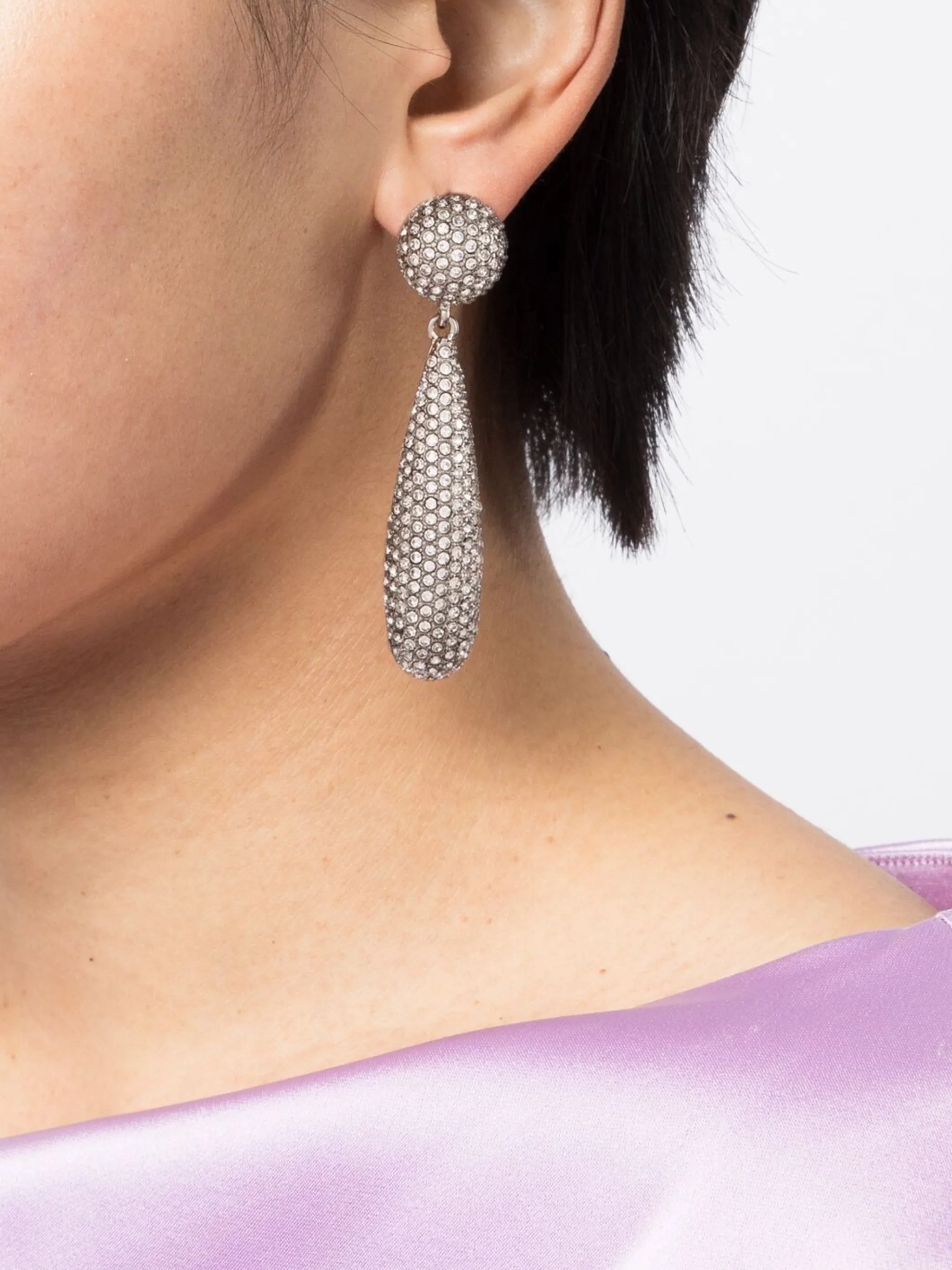 crystal-embellished drop earrings