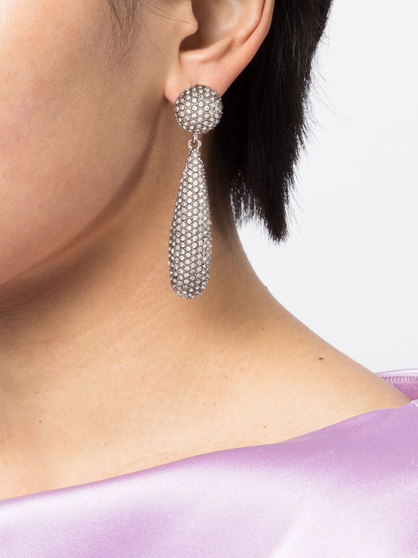 crystal-embellished drop earrings