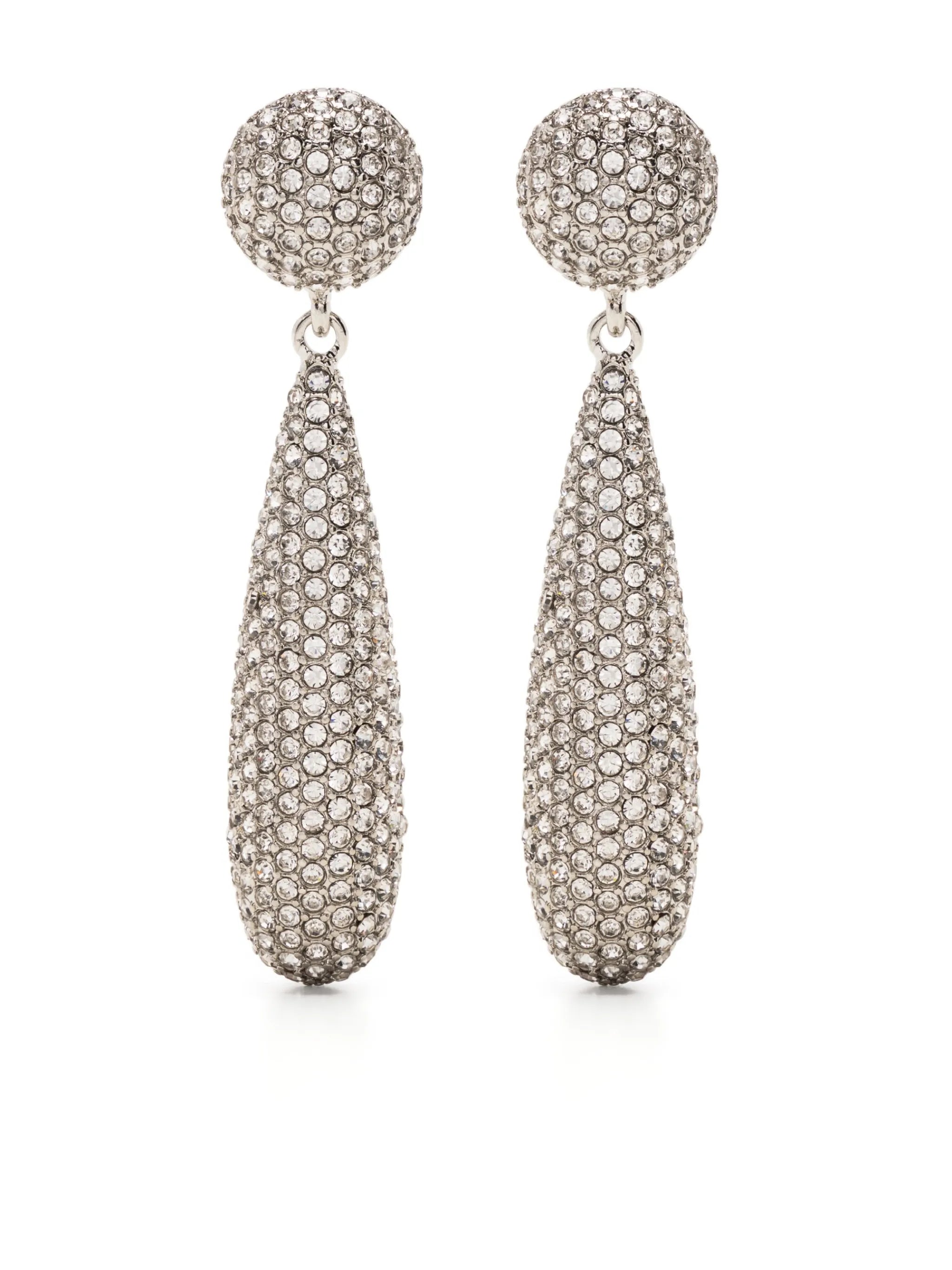 crystal-embellished drop earrings