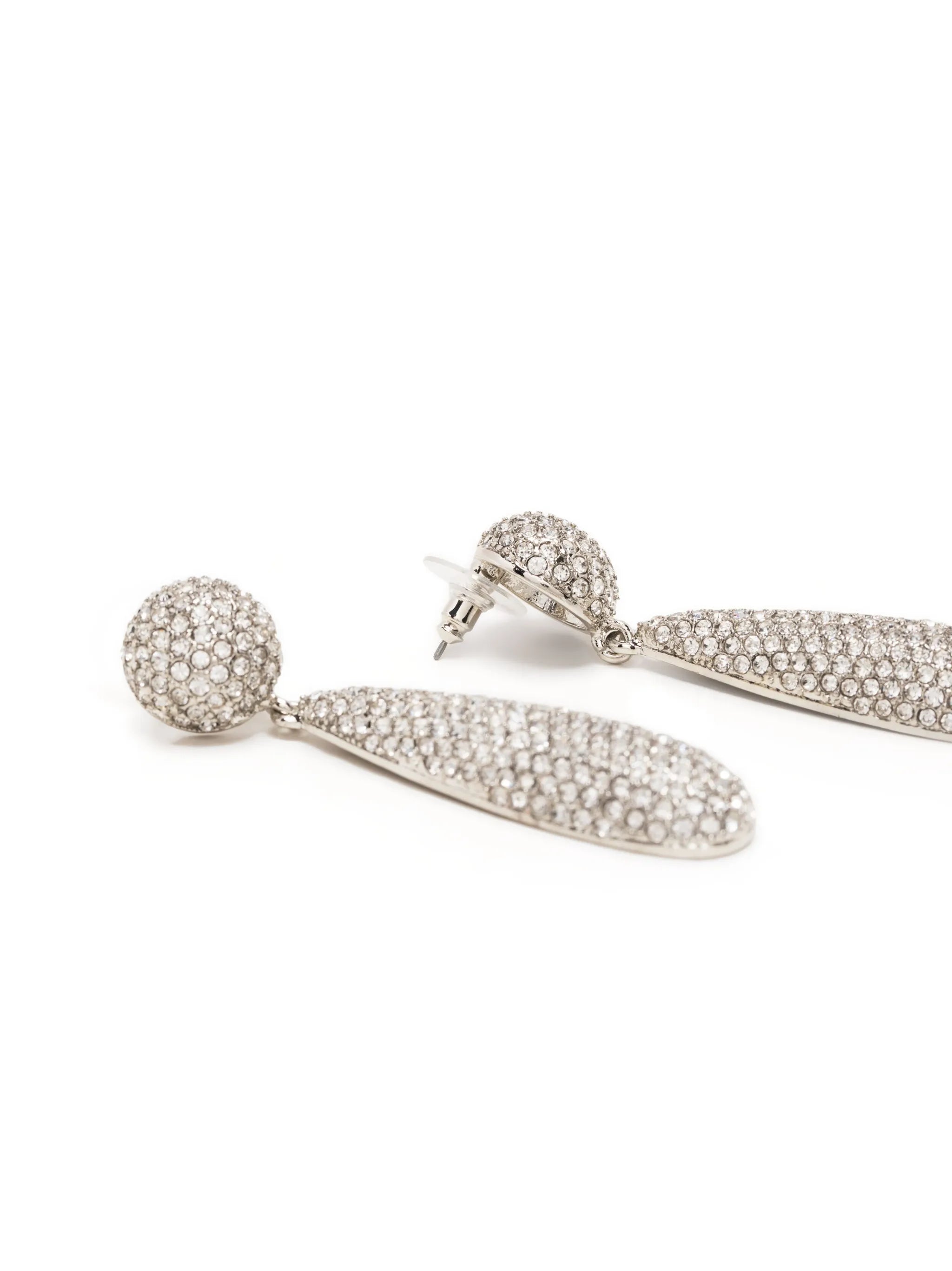 crystal-embellished drop earrings