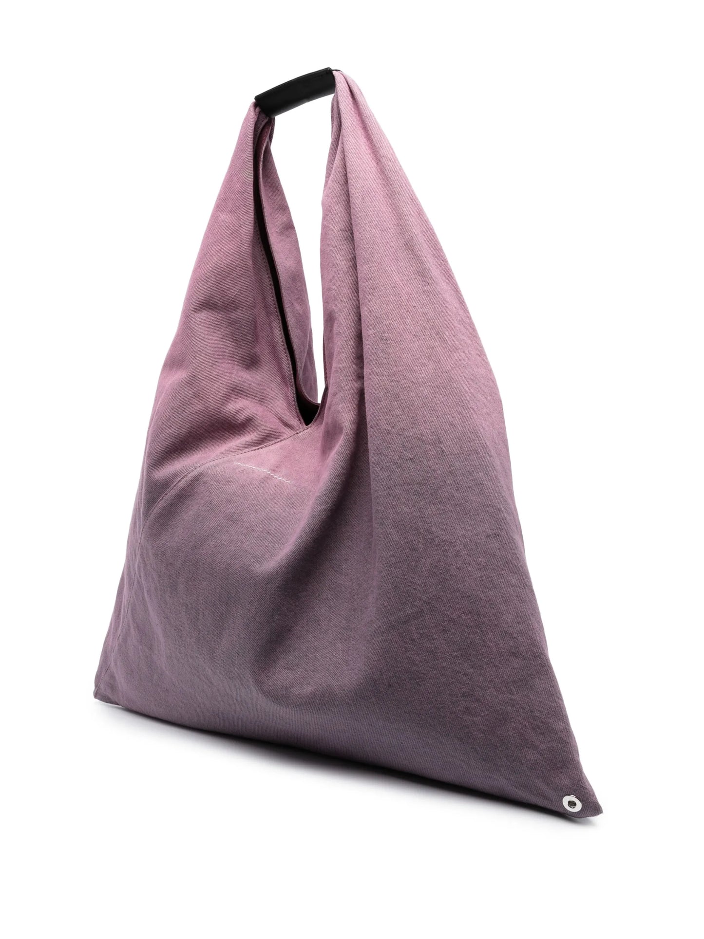 logo-patch denim tote bag