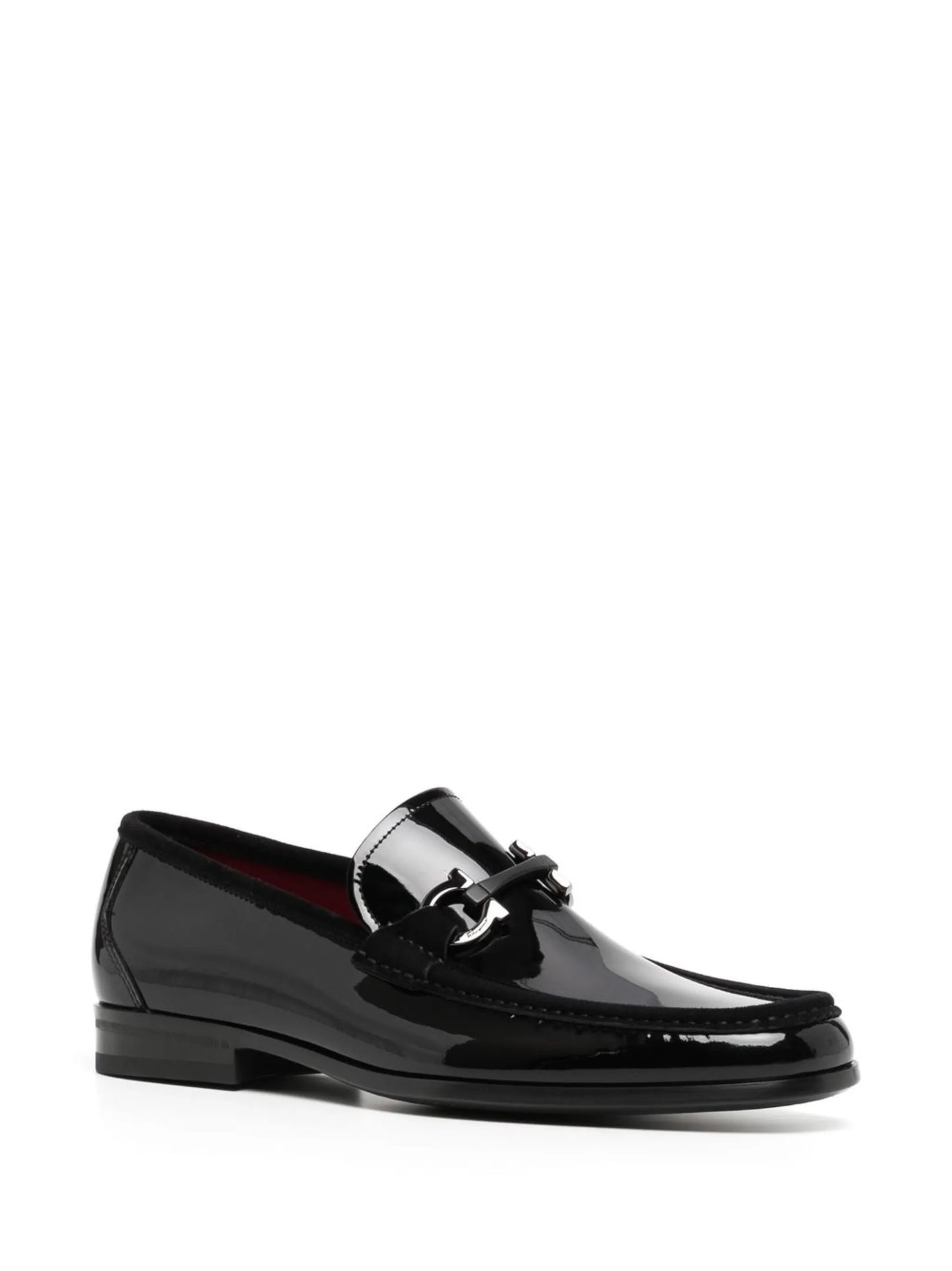 Gancini-Ornament leather loafers