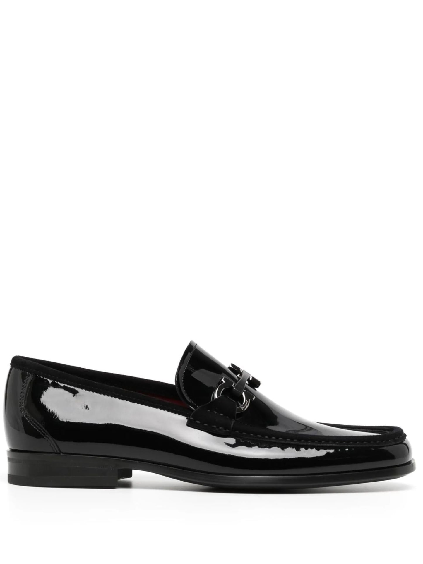 Gancini-Ornament leather loafers