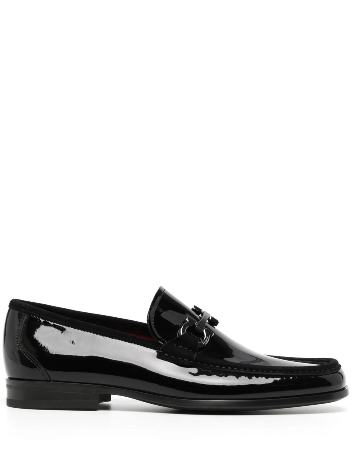 Gancini-Ornament leather loafers