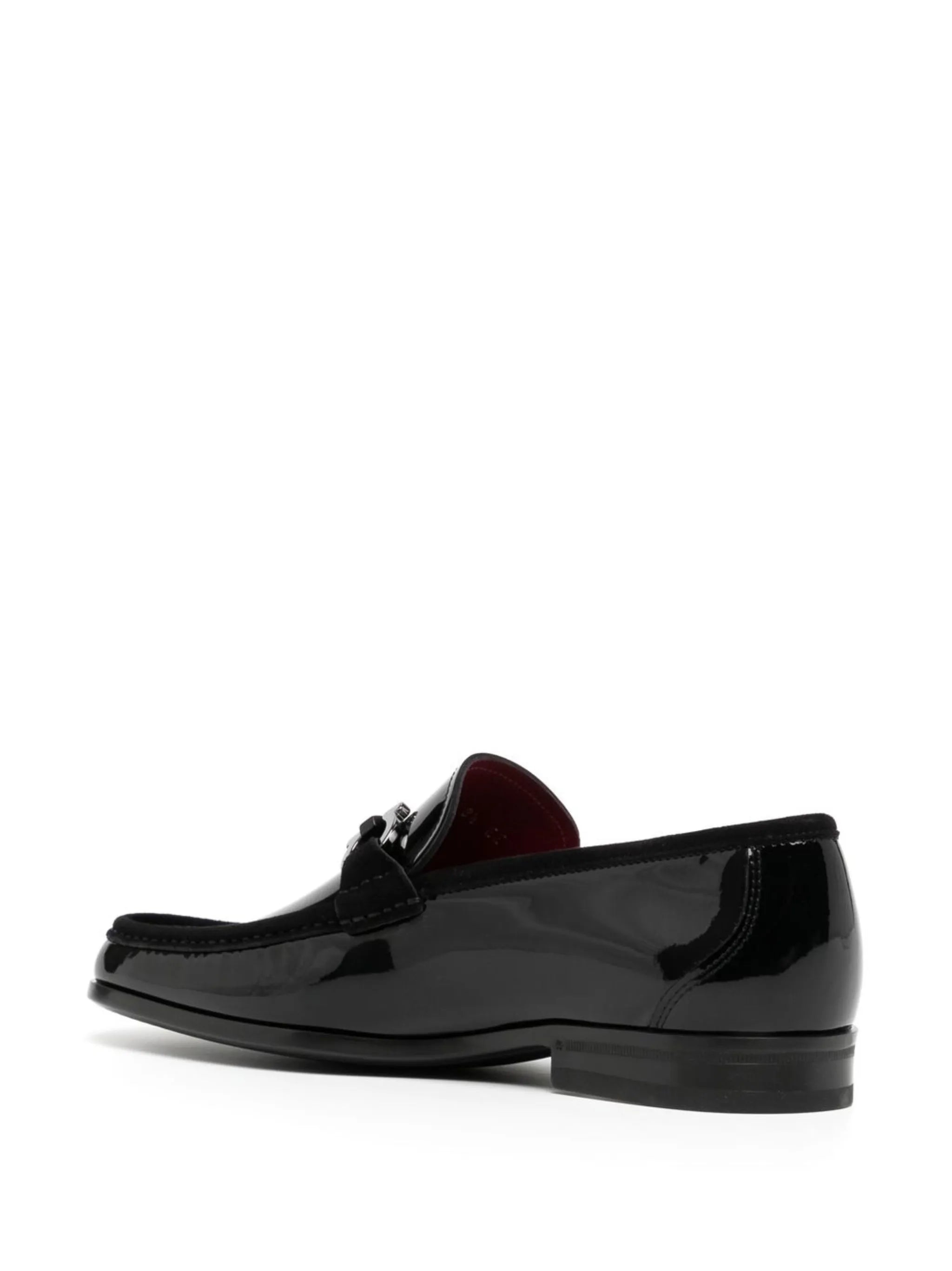Gancini-Ornament leather loafers