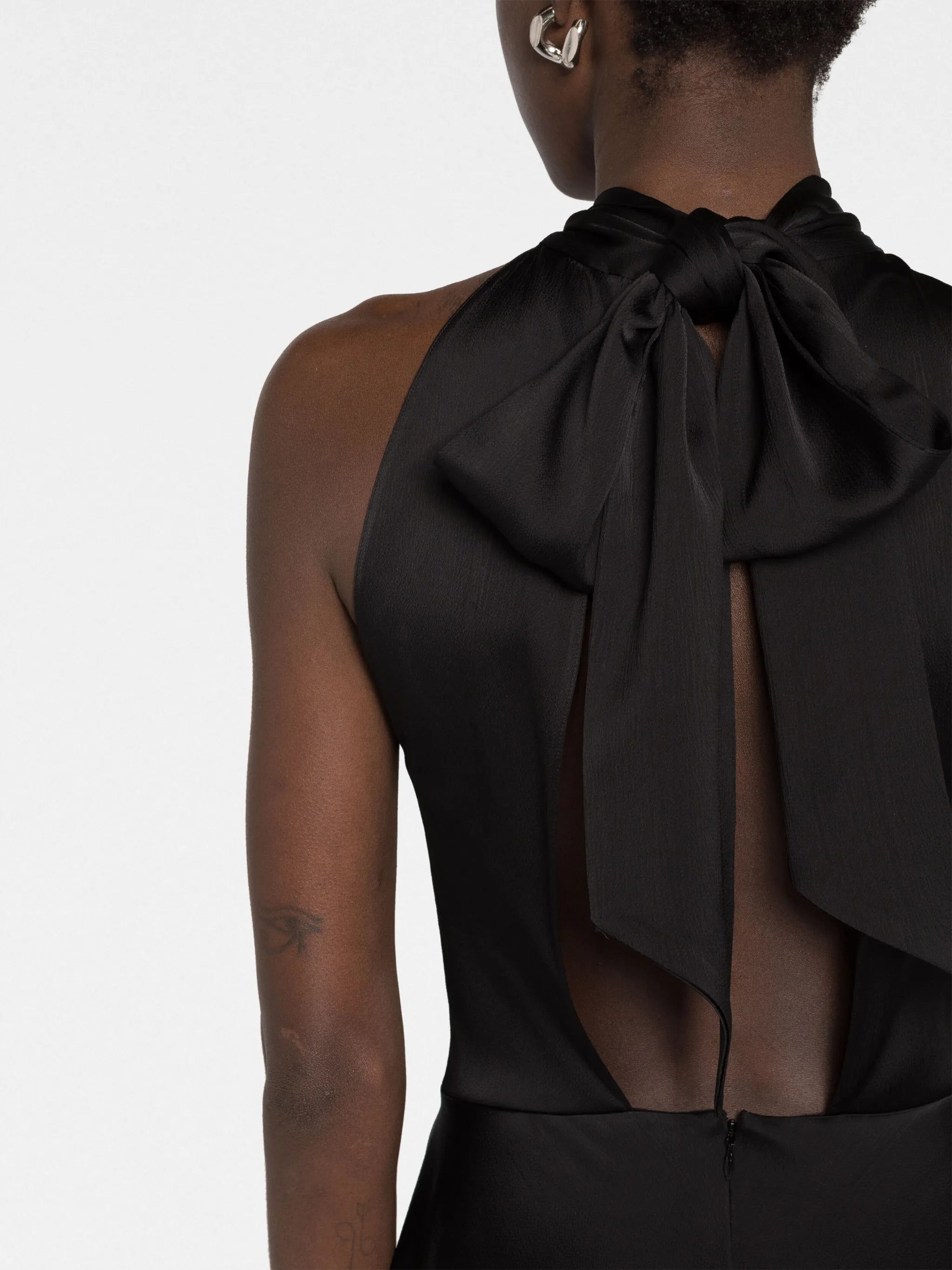 asymmetric halterneck dress