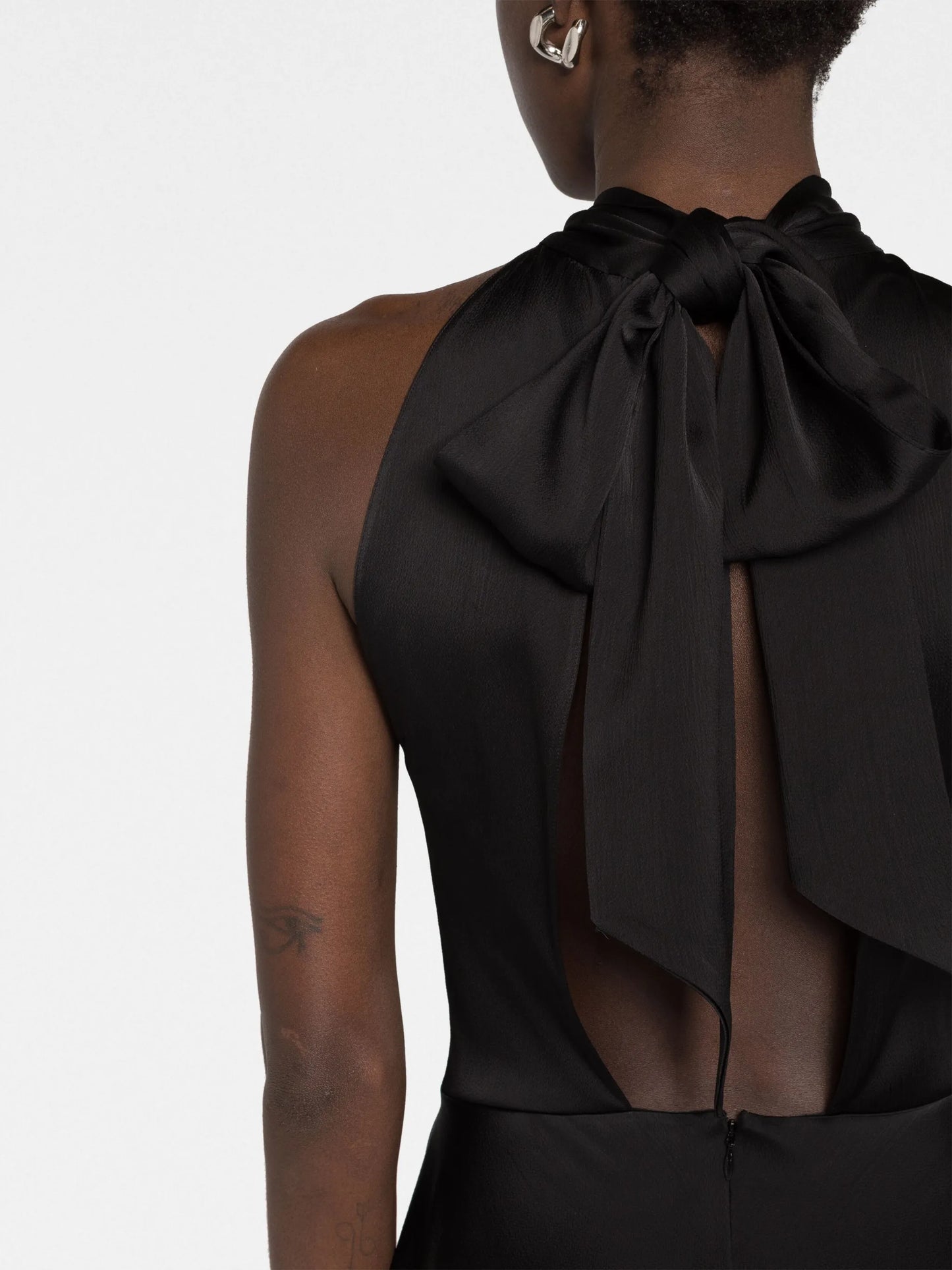 asymmetric halterneck dress