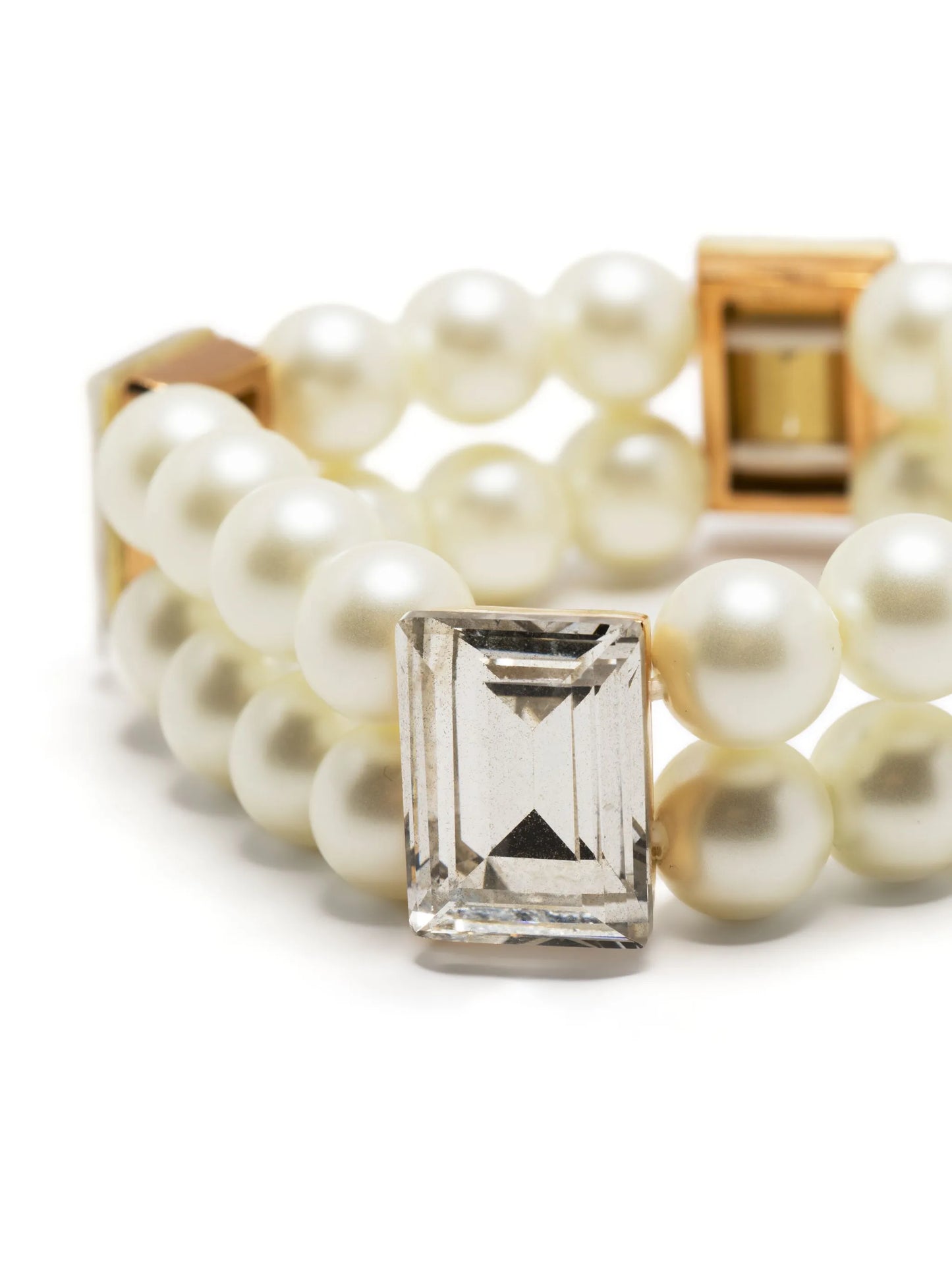 pearl-detailing crystal-embellished bracelet