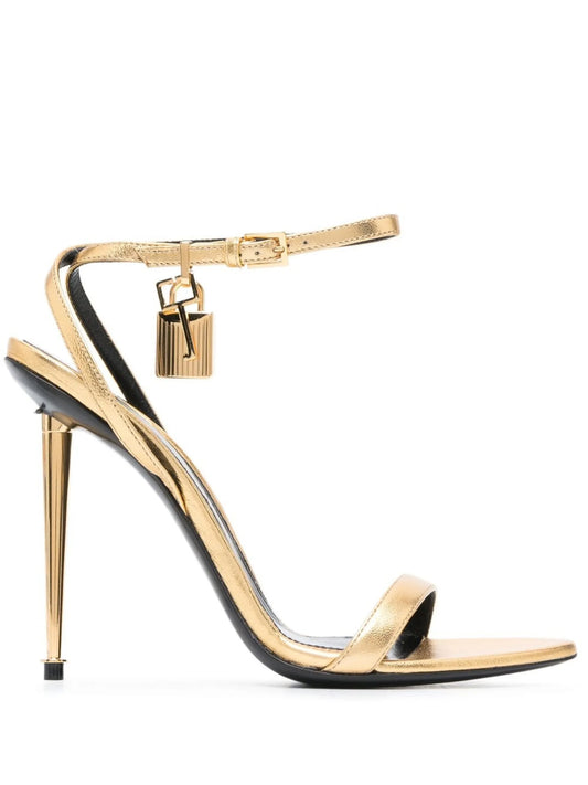 115mm Padlock metallic sandals