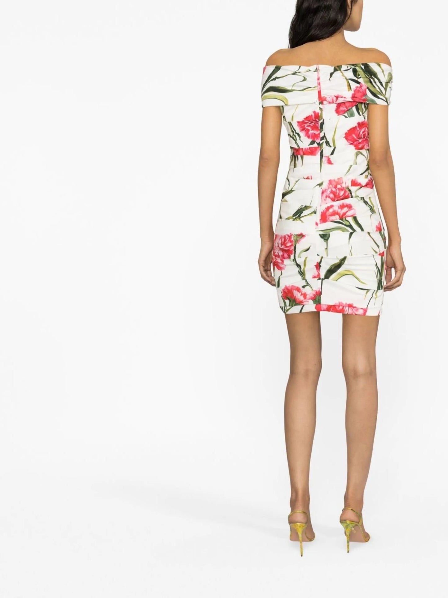 floral-print off-shoulder dress
