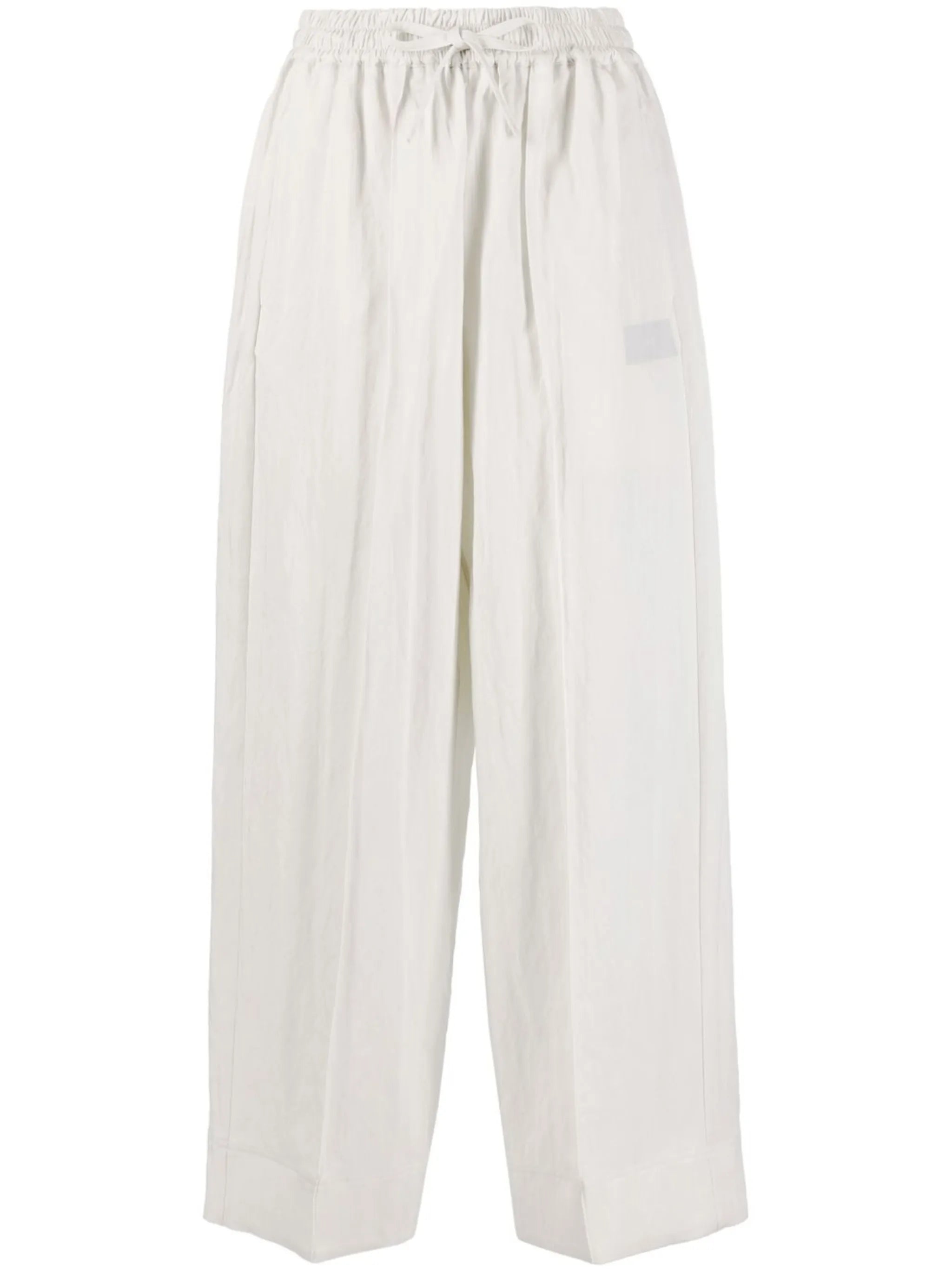 drawstring wide-leg trousers