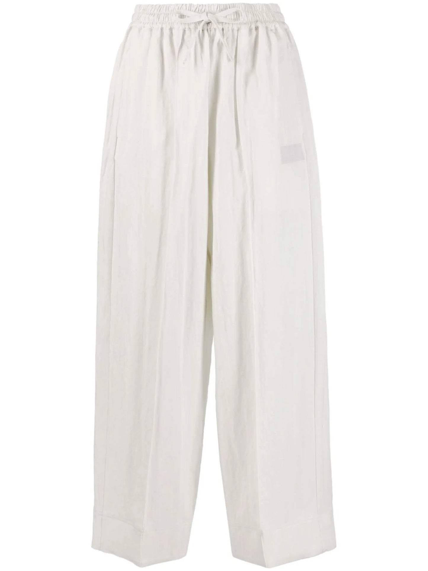 drawstring wide-leg trousers