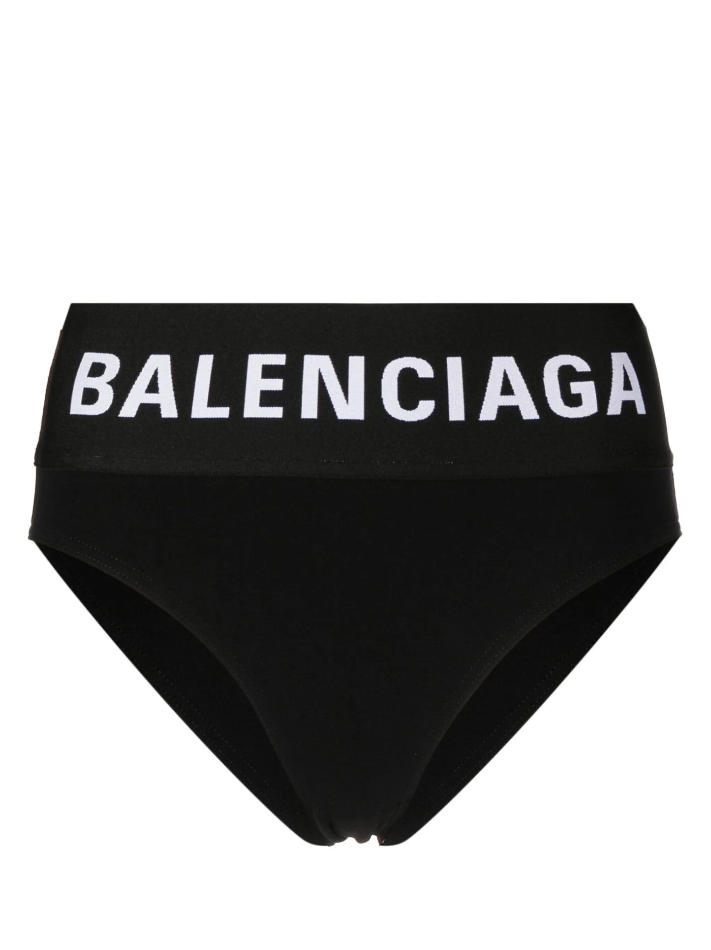 high-waisted logo-band briefs