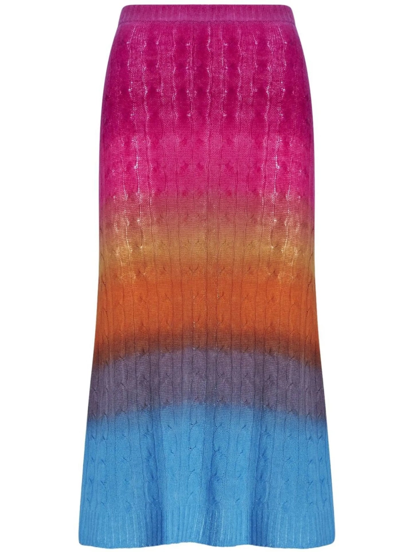 cable-knit midi skirt